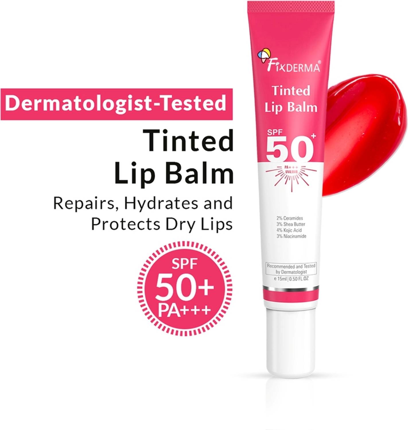 Fixderma 4% Kojic Acid Tinted Lip Balm - Image 1