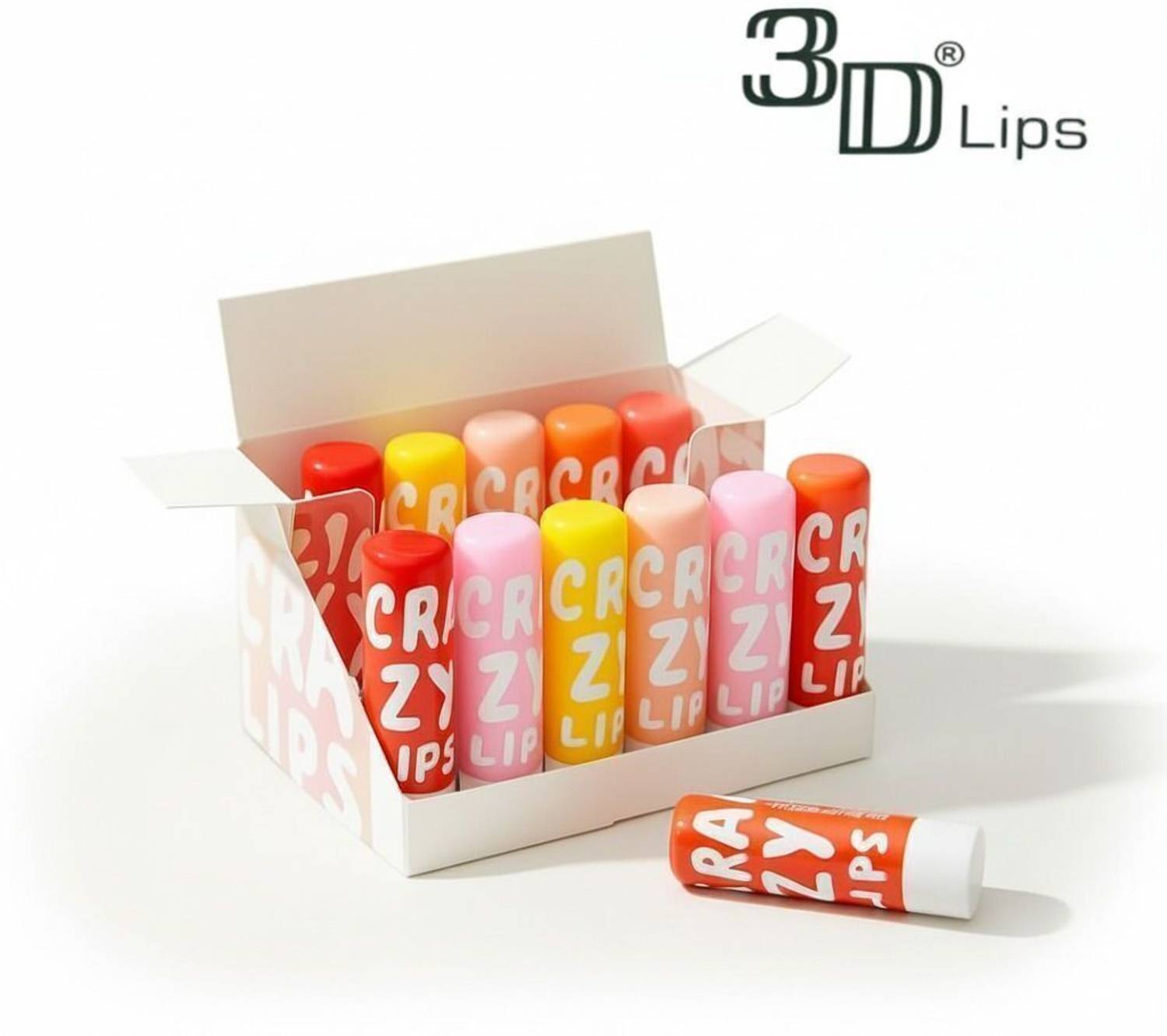 3D-LIPS Crazy Lip Balm | Long Lasting Moisturizing Lip Care Fruity