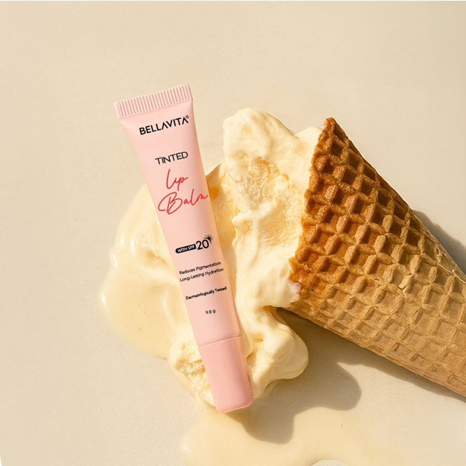 Image of BELLAVITA Tinted Lip Balm | SPF 20, 12 Hours Hydration, Non-Sticky Vanilla
