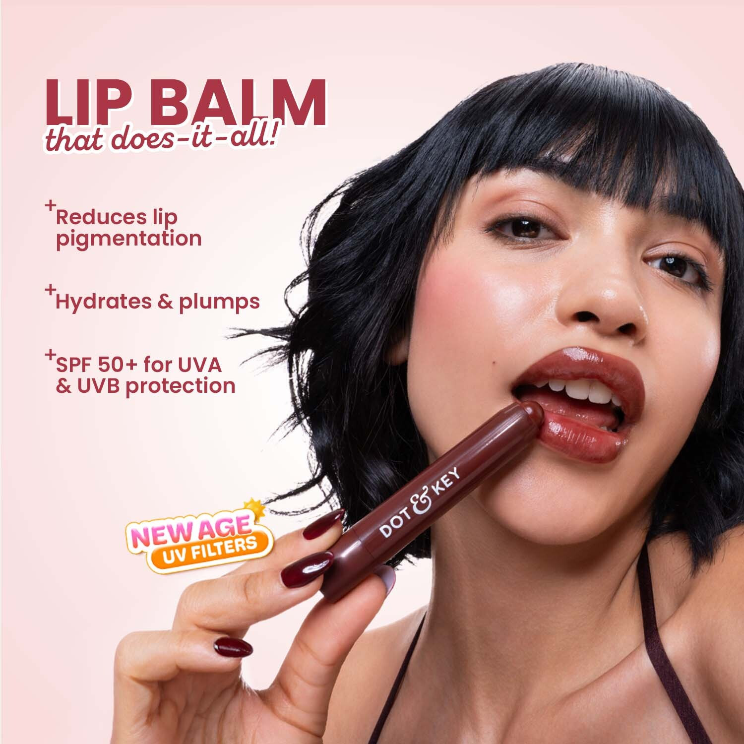 Image of Dot & Key Meltie Lip Balm SPF 50+ PA+++, Cocoa Creme Chocolate