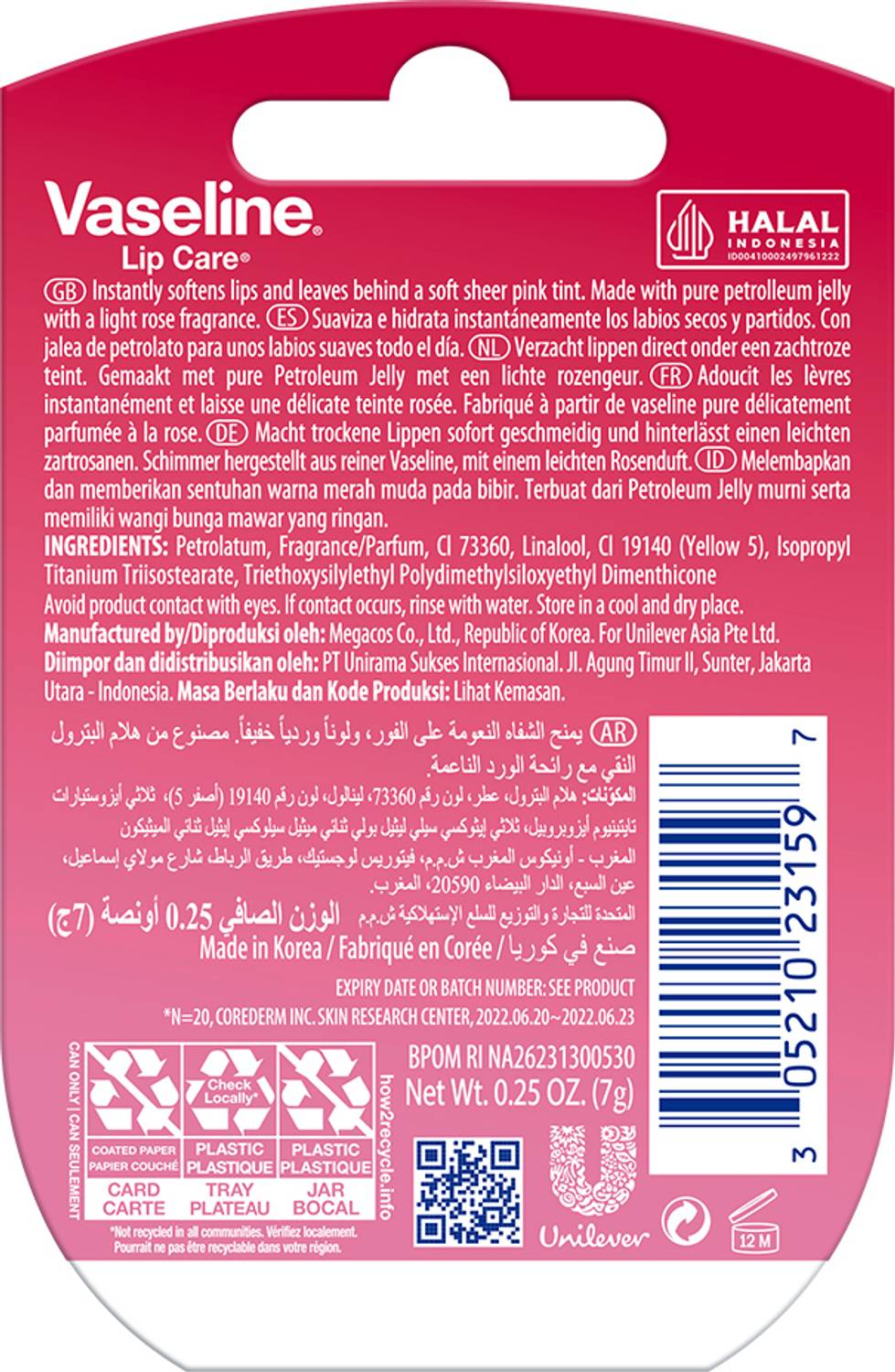 Vaseline Rosy Lips Pink Lip Balm - Image 3