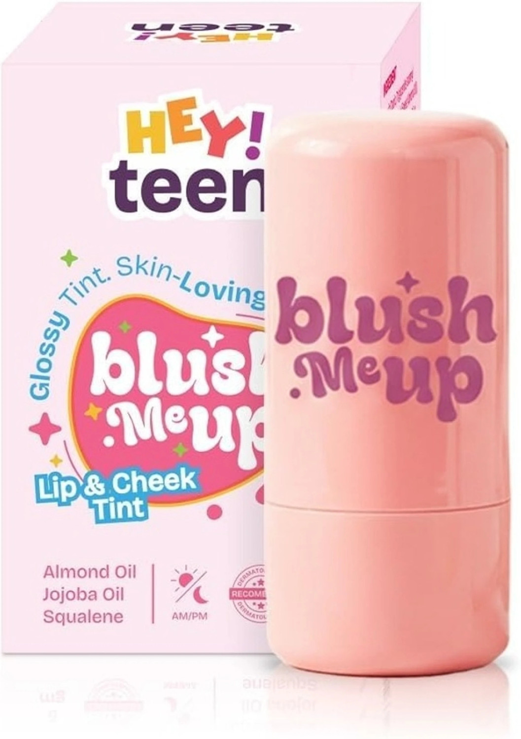 hey teen Blush Me Up Multi-Use Lip & Cheek Tint | Tinted Lip Balm & Blush Unflavoured