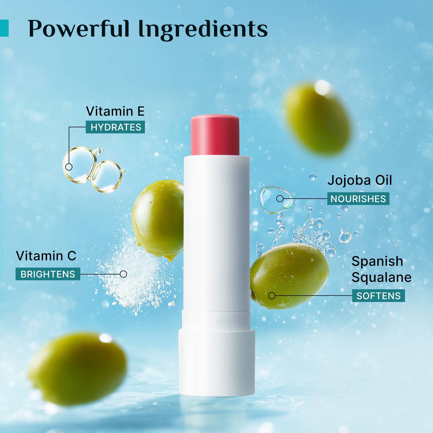 Pilgrim Vitamin C Tinted Lip Balm Strawberry 4.5g - Image 3