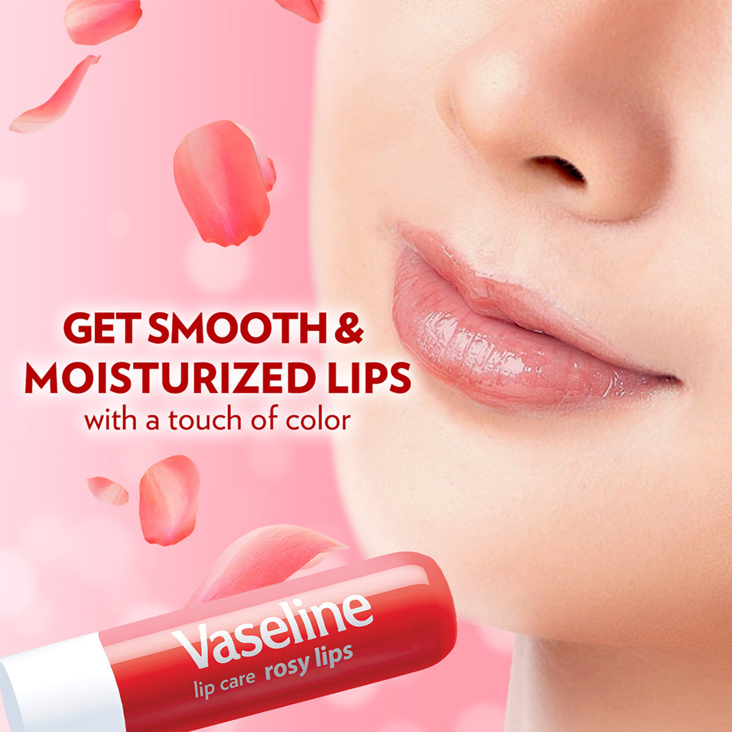 Image of Vaseline Lip Care Rosy Lips Tinted Lip Balm Stick Rose