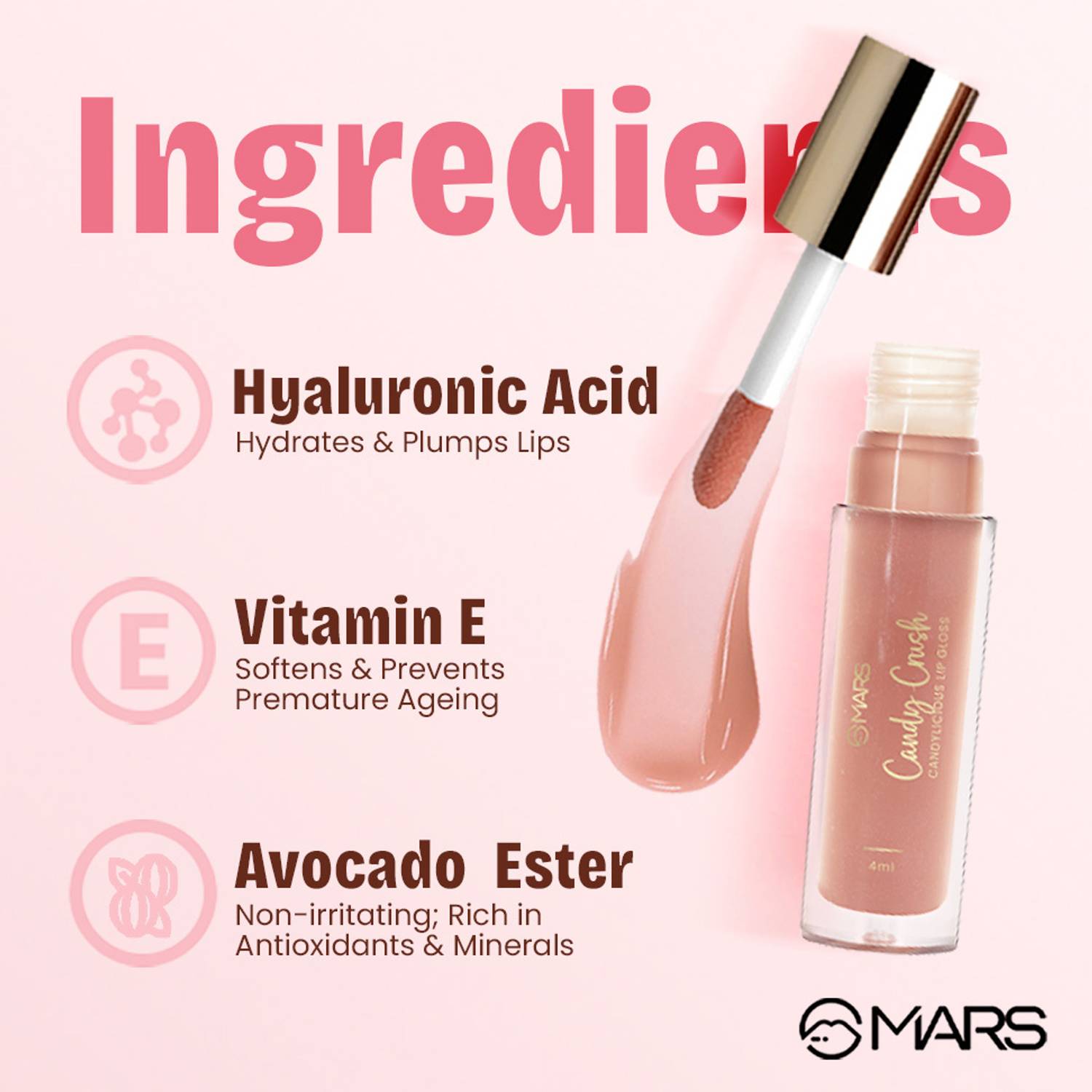 MARS Candylicious Coloured Lip Gloss 4ml - Image 3