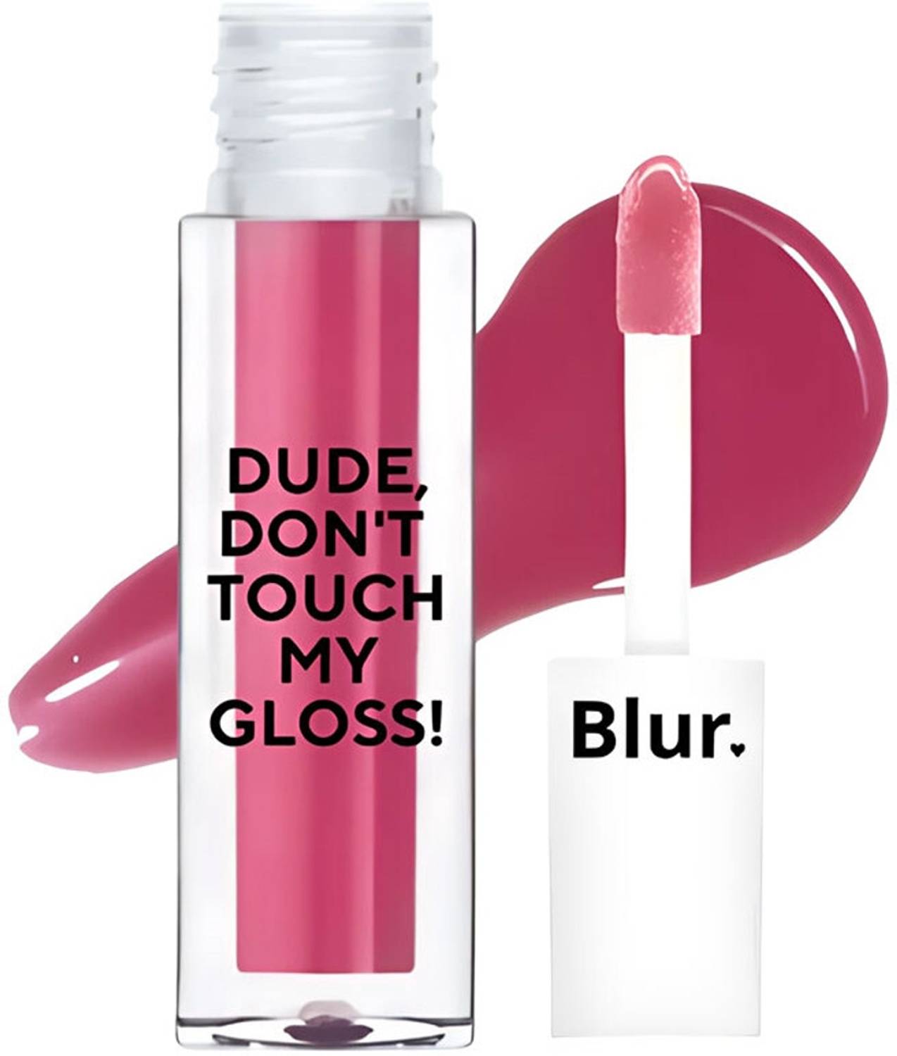 Blur India Dude, Don't Touch My Gloss | Glossy Lip Tint + Oil | Pigmented | Bubblegum Pink