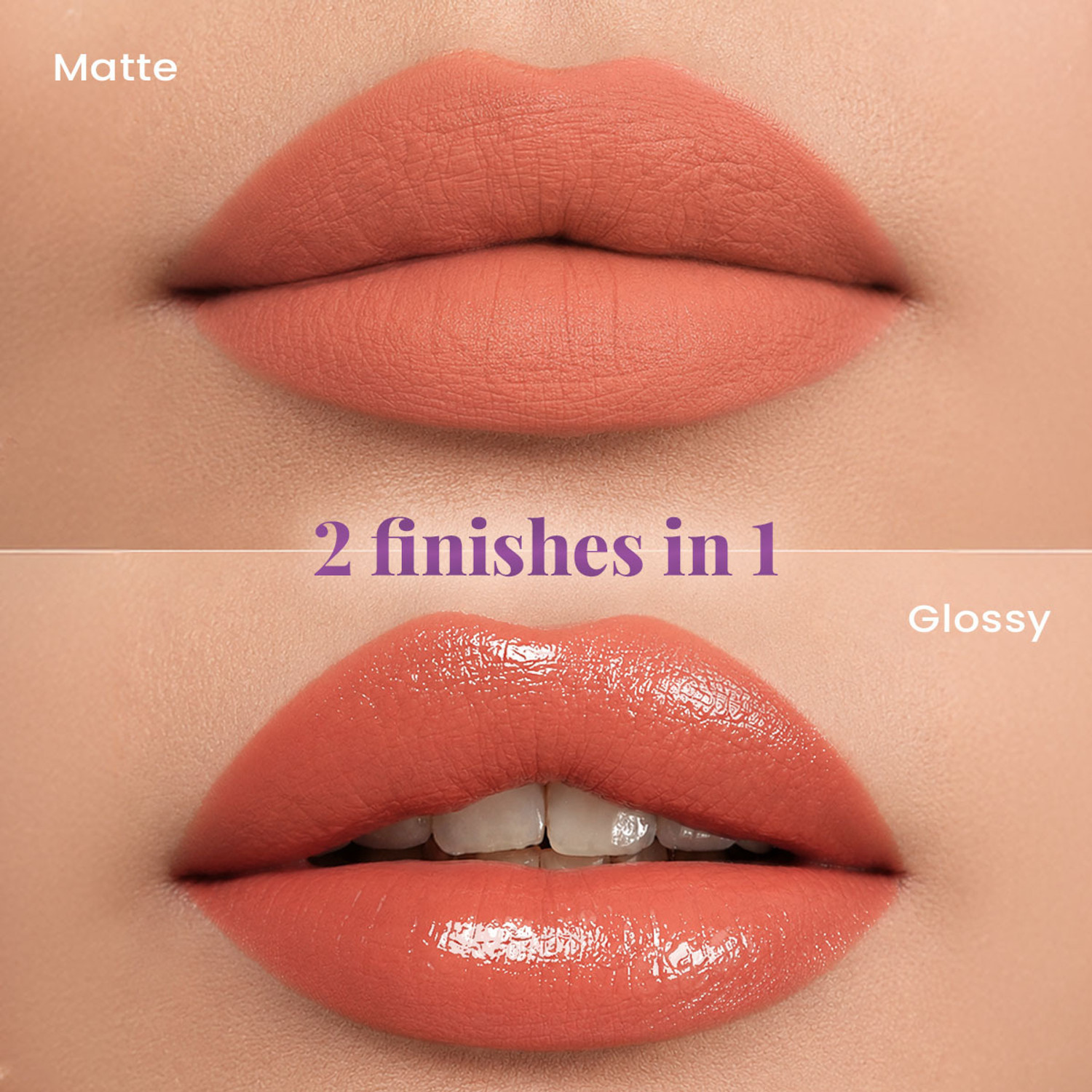 Image of Staze Gloss Lock 2-in-1 Liquid Lipstick + Clear Gloss | I'm Cute (8.2ml) (7 g, I'm Cute)
