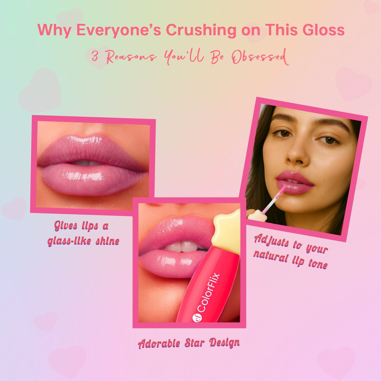Image of ColorFlix Tint To Go Hydrating High-Shine Lip Gloss, Lightweight, Non-Sticky Moisturizing