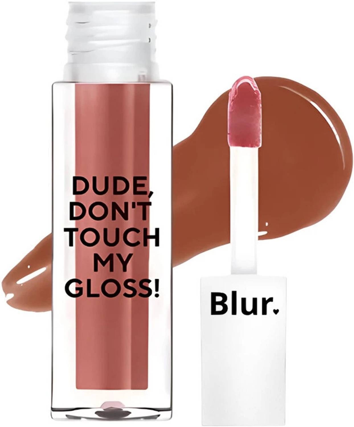 Blur India Dude, Don't Touch My Gloss | Glossy Lip Tint + Oil | Pigmented | Chocolate Brown