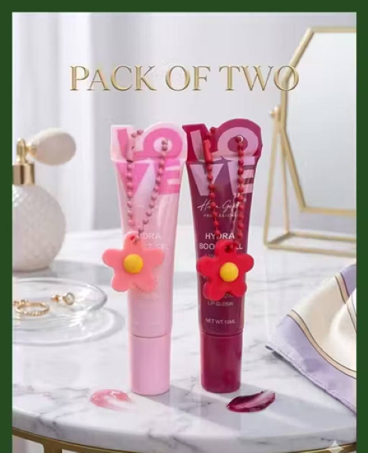 ROSESALLY 2pc Korean Lip Gloss Set - Image 1