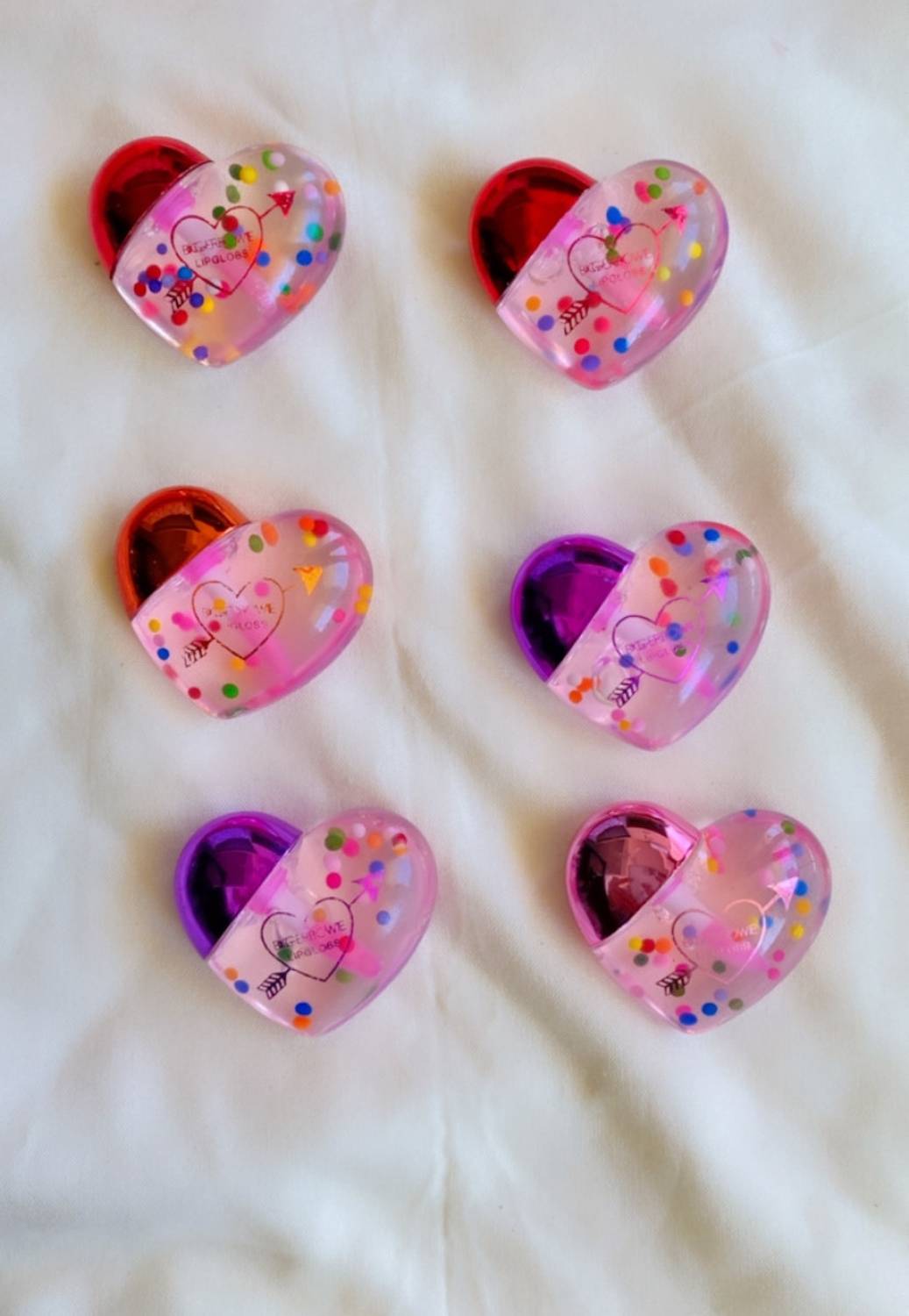 Bajajbeautyshop Heart moisturizing lipgloss 1 peace