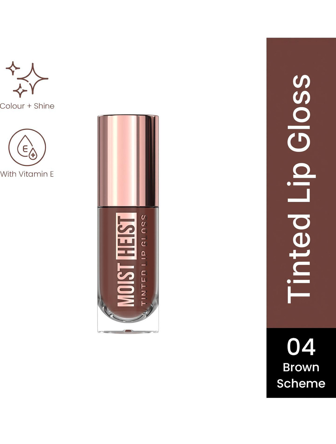 Image of SWISS BEAUTY Moist Heist Tinted Lip Gloss | Non-Sticky | Vitamin E | Long Lasting Shine