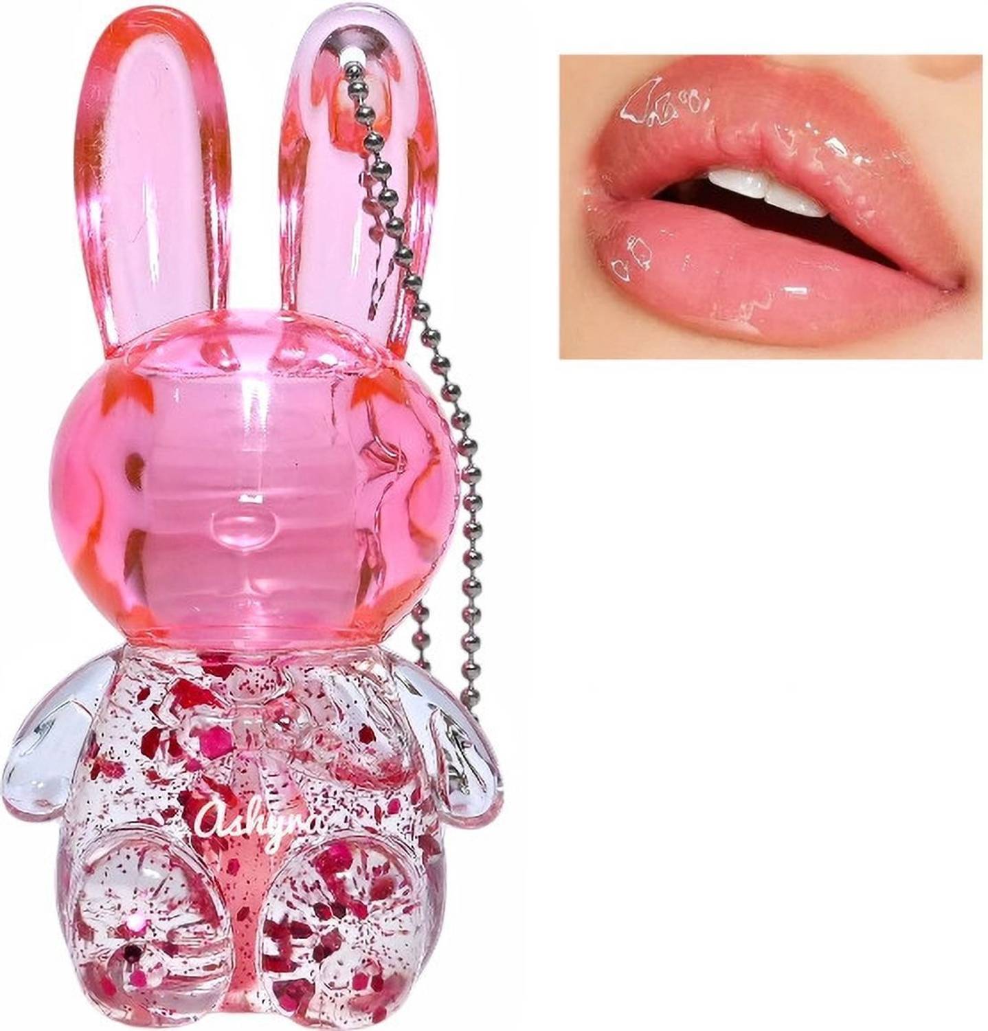 Ashyra Crystal Bunny Lip Gloss – Soft Shine & Everyday Lip Care (Pack of 1)