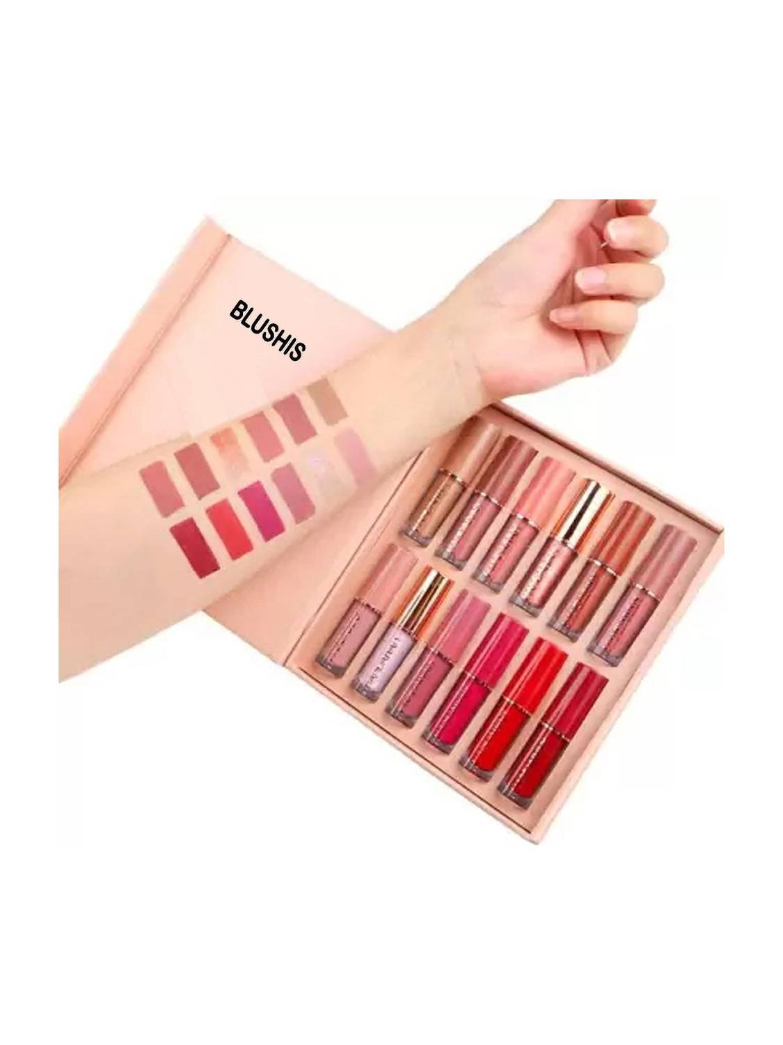 BLUSHIS Velvet Matte Liquid Lipstick Set | Waterproof Long Lasting Lip Combo of 12