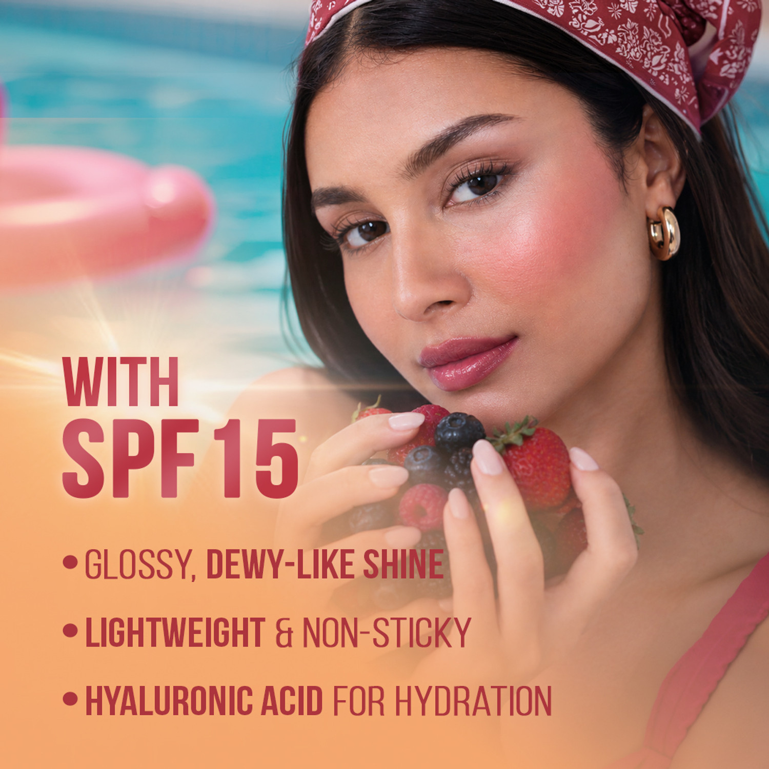 Image of Staze Y.U.M.M.Y Lip Gloss Balm | Gloss + Tint + Balm | SPF 15 | 2 g (2 g, 02 Lush Berry)