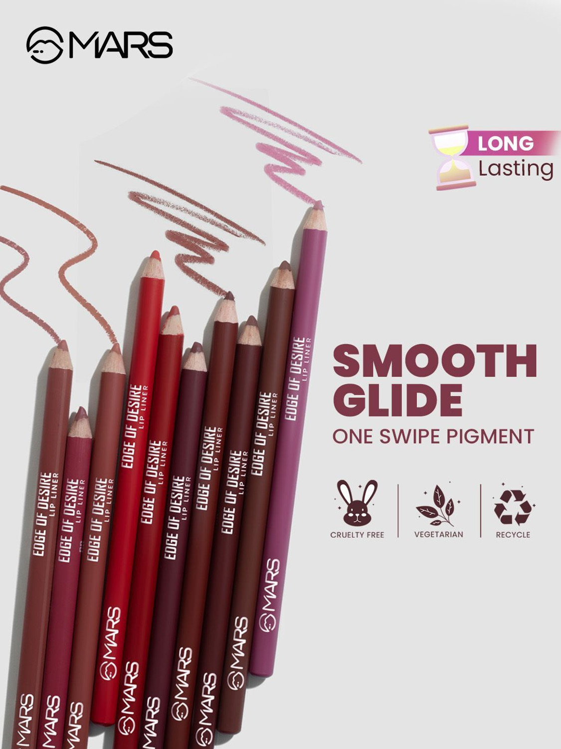 Image of MARS Matte Lip Liner | Smooth Application, Long Lasting & Travel friendly Lip Pencil