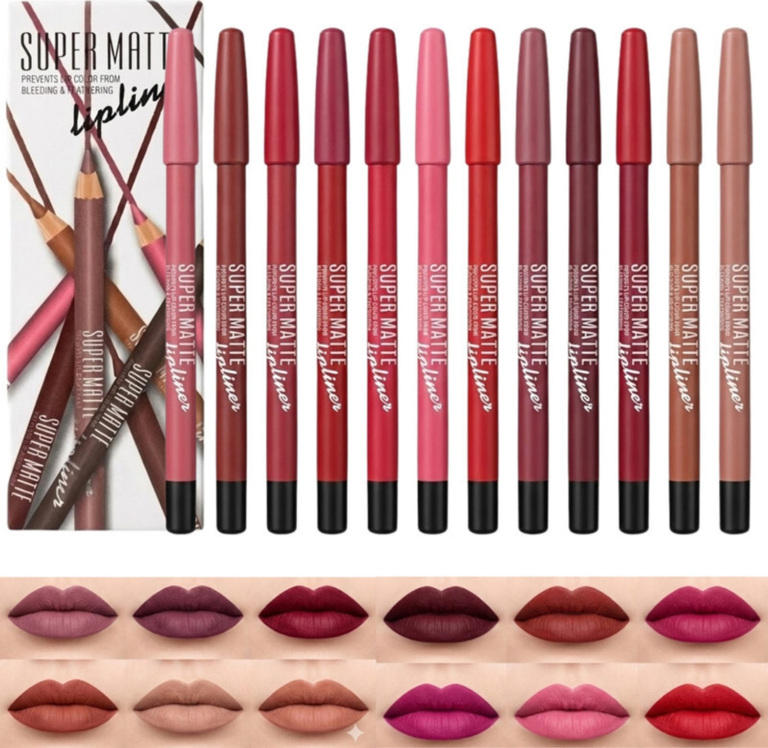 Image of Marie Huda Super Matt lip liner 12 different shades