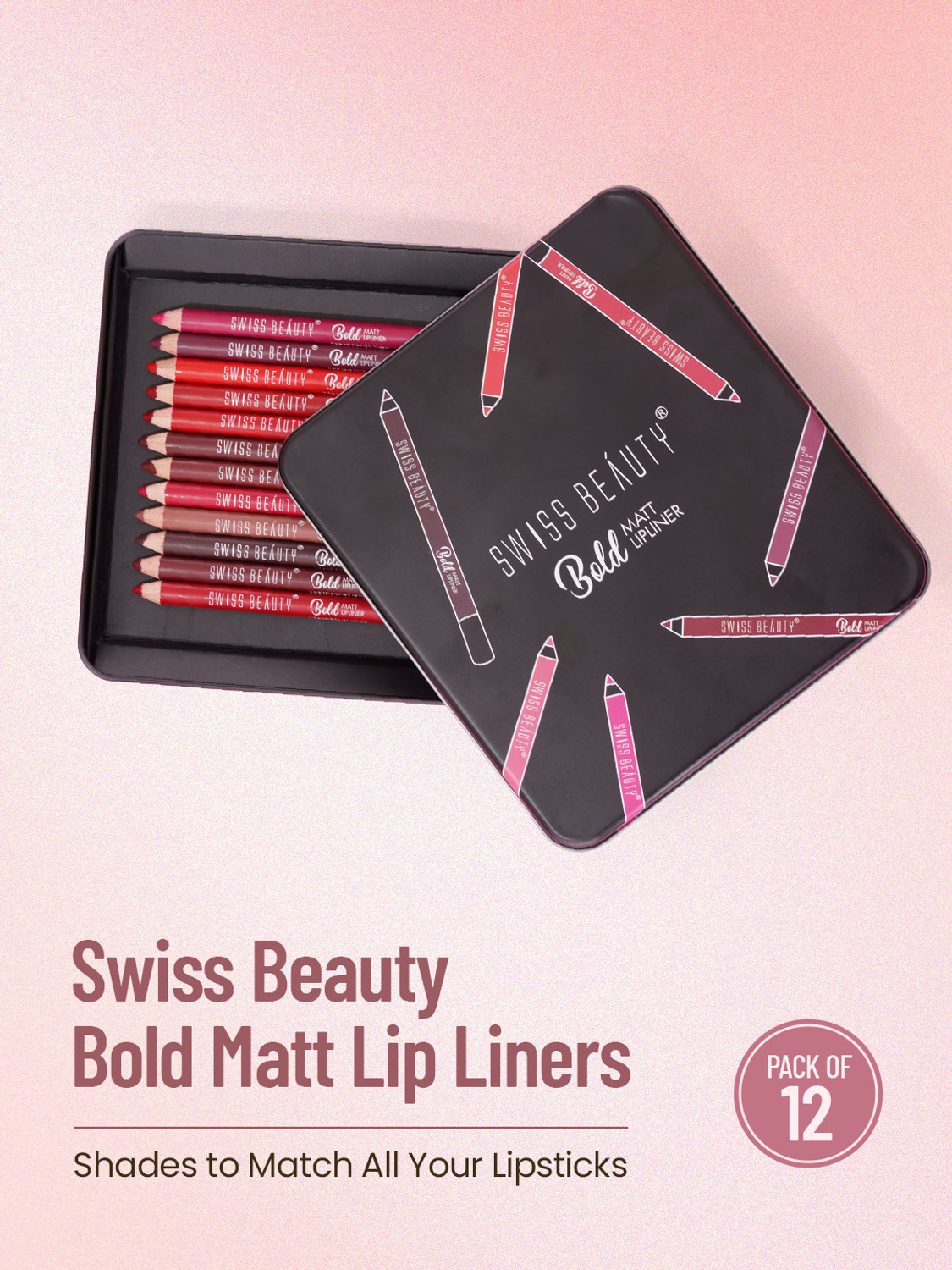 Image of SWISS BEAUTY Bold Matte Lipliner Pencil 1.6g