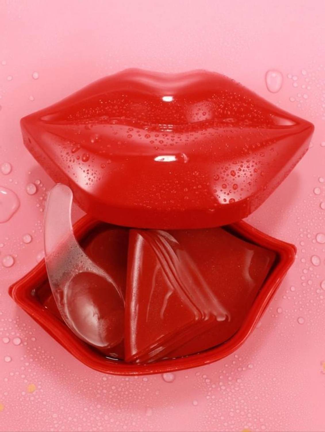 BEAUTYATH 20 Pieces Pink Gel Collagen Lip Mask Crystal Lip Pads For Moisturizing-AB