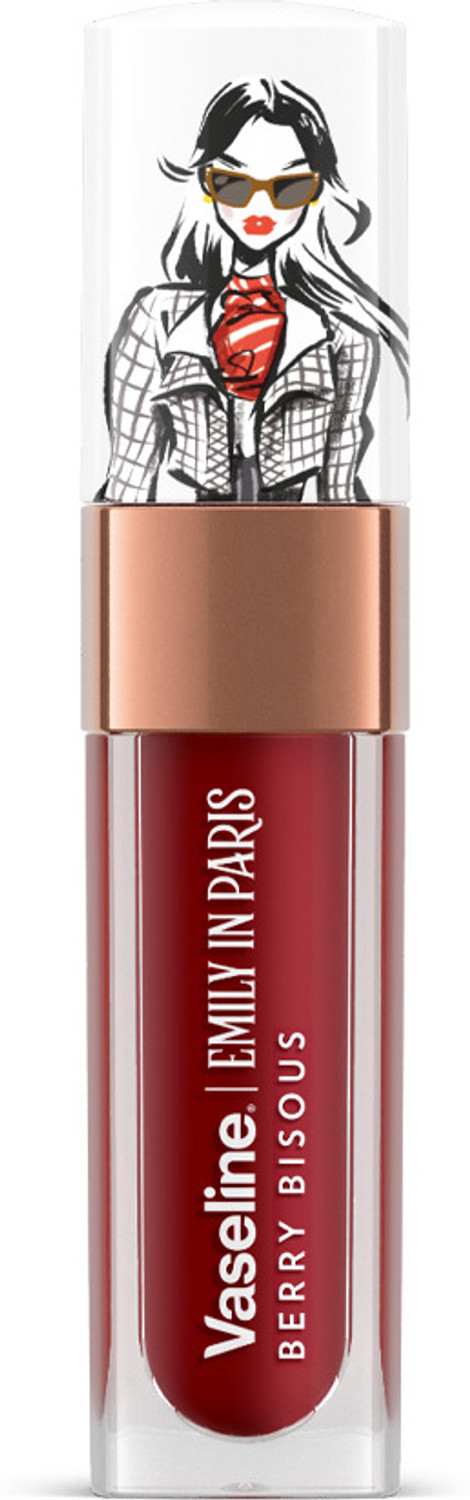 Image of Vaseline Emily In Paris Berry Bisous Lip Oil With Hyaluronic Acid & 24H Moisturisation Lip Stain (4 g)