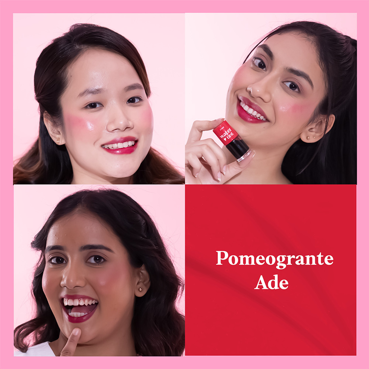 Image of Etude Dear Darling Water Gel Lip And Cheek Tint Lipstick - 06 Pomegranate Ade 9g Lip Stain
