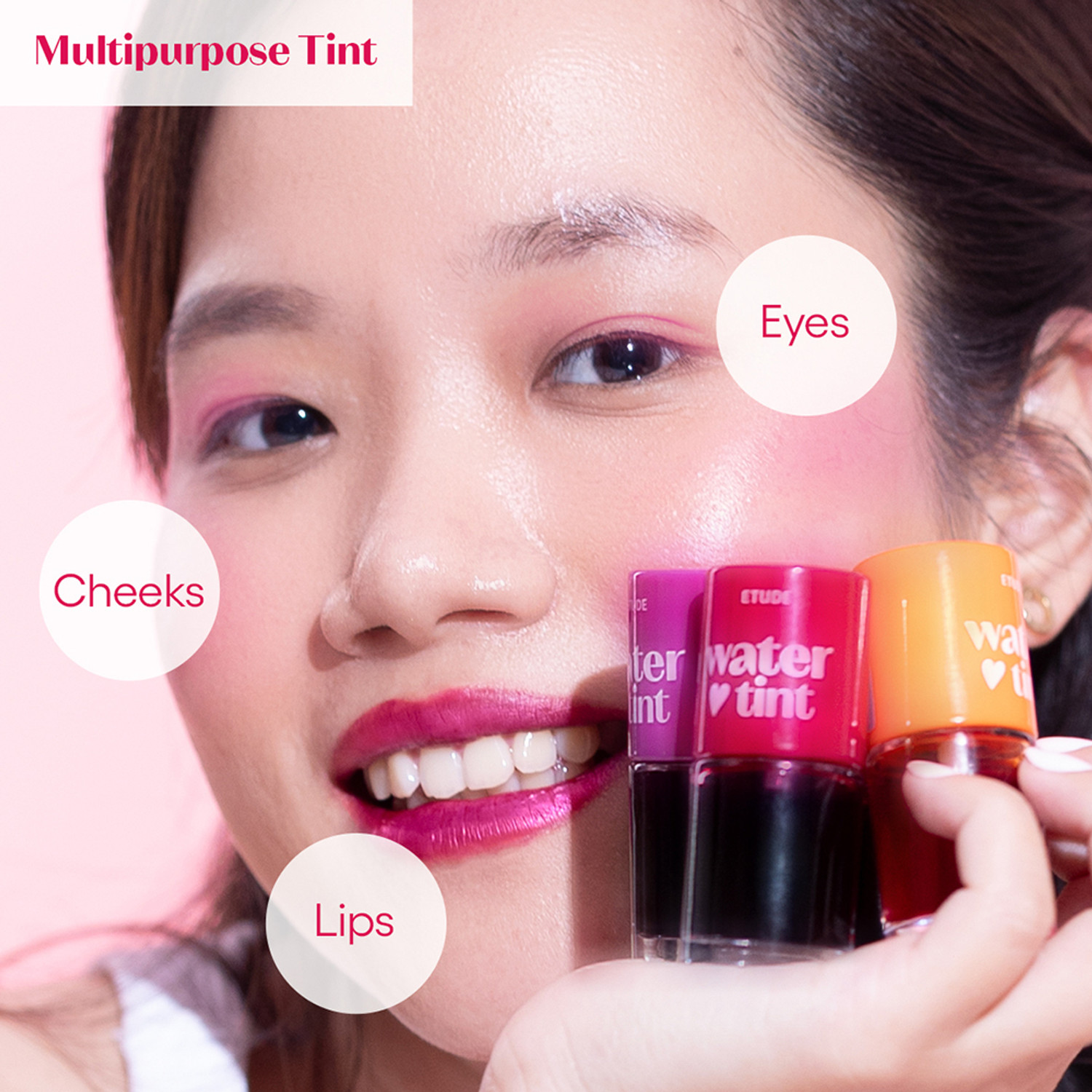 Image of Etude Dear Darling Water Gel Lip And Cheek Tint Lipstick - 06 Pomegranate Ade 9g Lip Stain