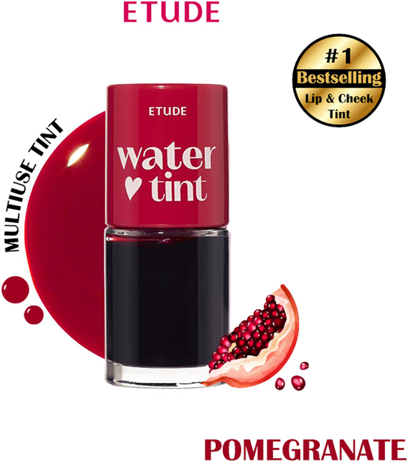 Image of Etude Dear Darling Water Gel Lip And Cheek Tint Lipstick - 06 Pomegranate Ade 9g Lip Stain