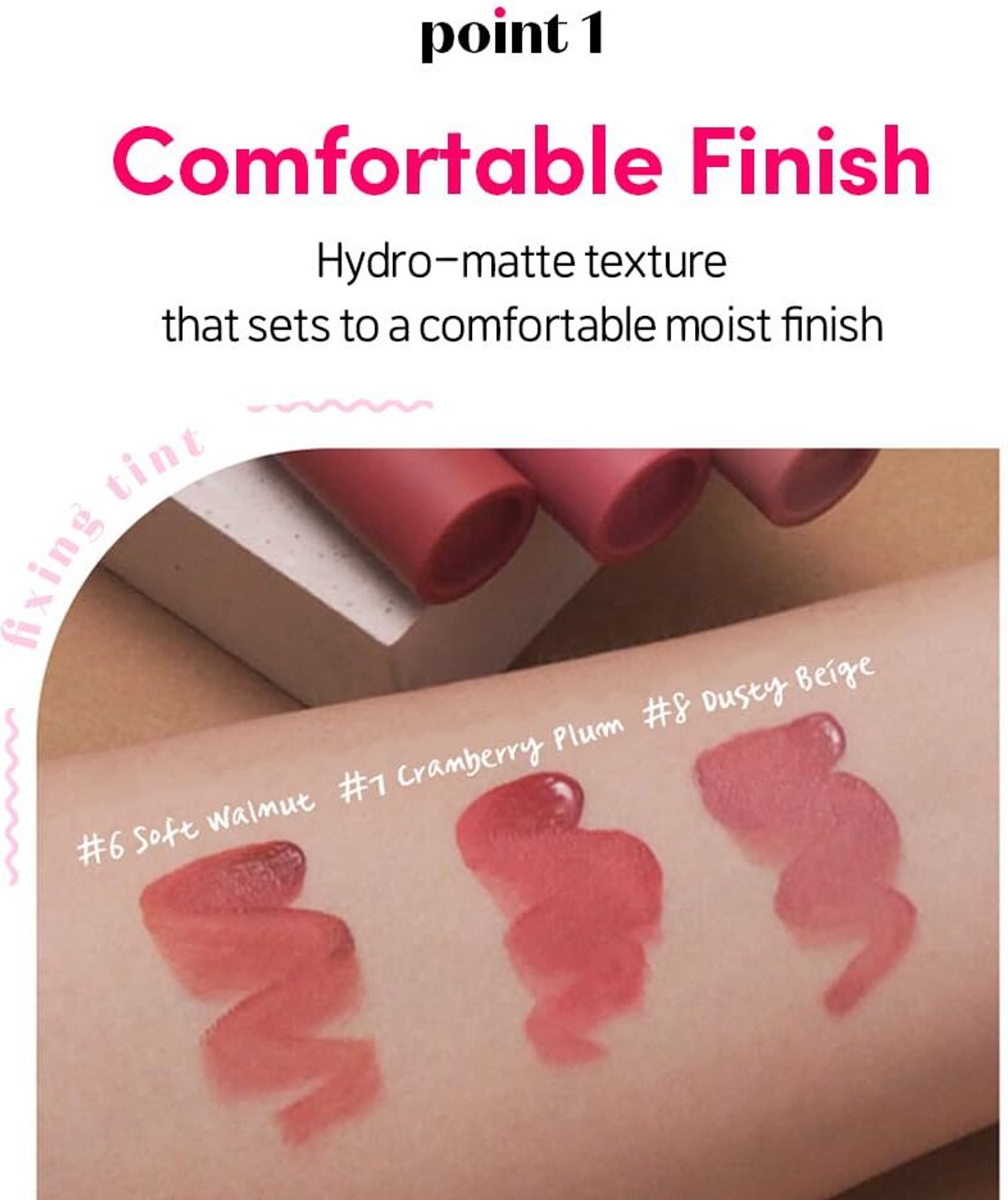 Image of Etude Fixing Tint 07 Cranberry Plum- Matte Liquid Lipstick 4g Lip Stain (4 g)