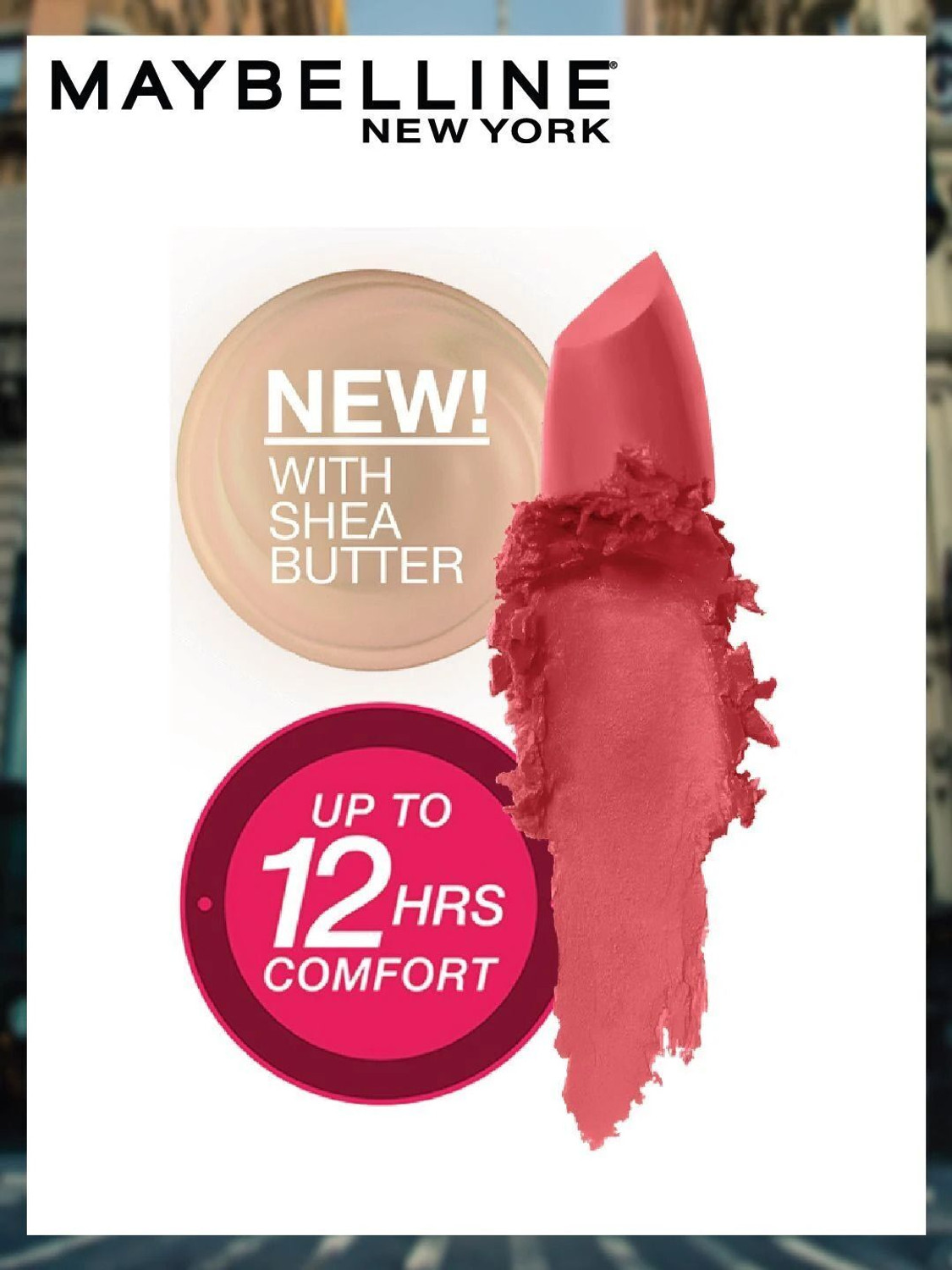 Image of MAYBELLINE NEW YORK Color Sensational Creamy Matte Lipstick, 671 Heated Pink, 3.9g