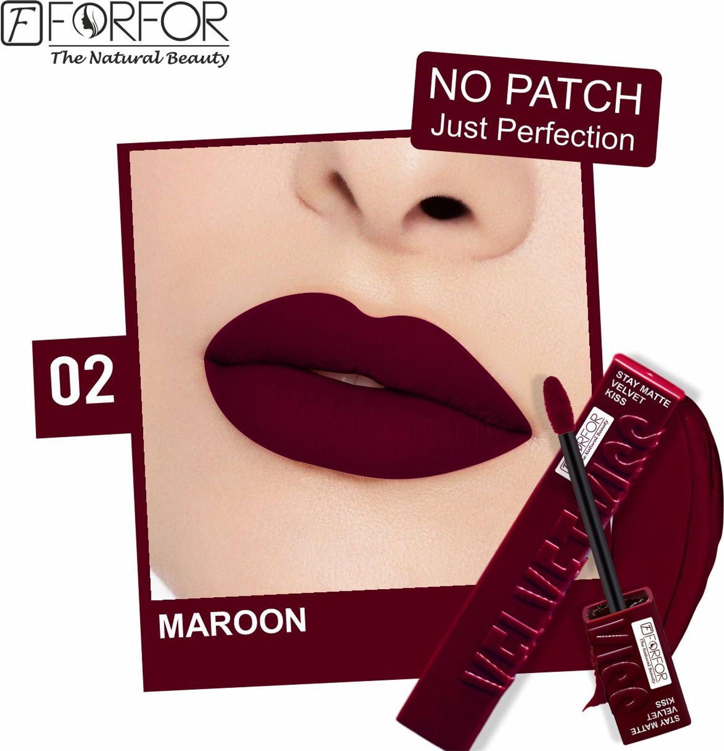 Image of FORFOR Velvet Kiss Matte Liquid Lipstick - Pack of 1