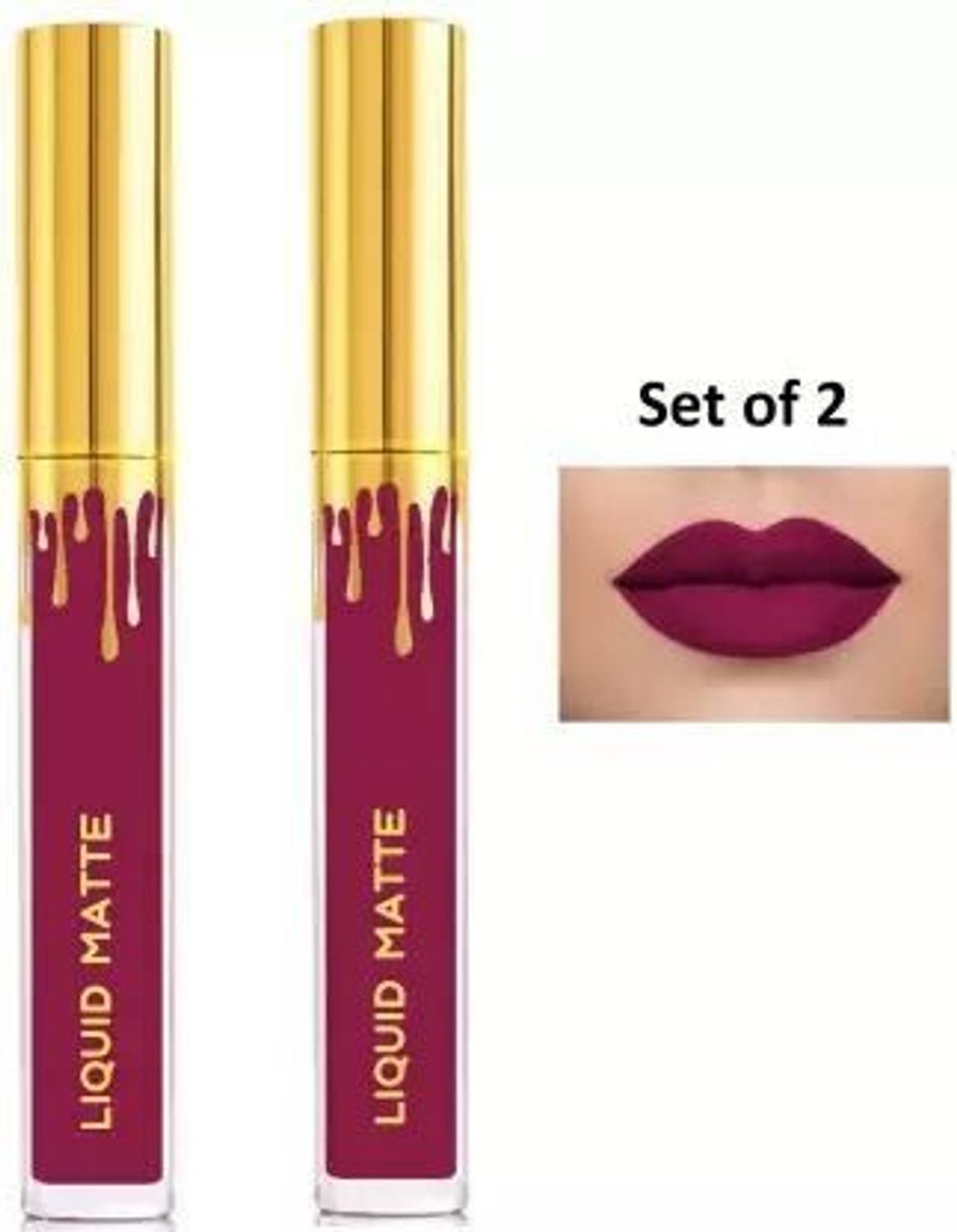 BLUSHIS Liquid Matte Lipstick | Non-Sticky and Non-Drying | Matte Finish Combo 2