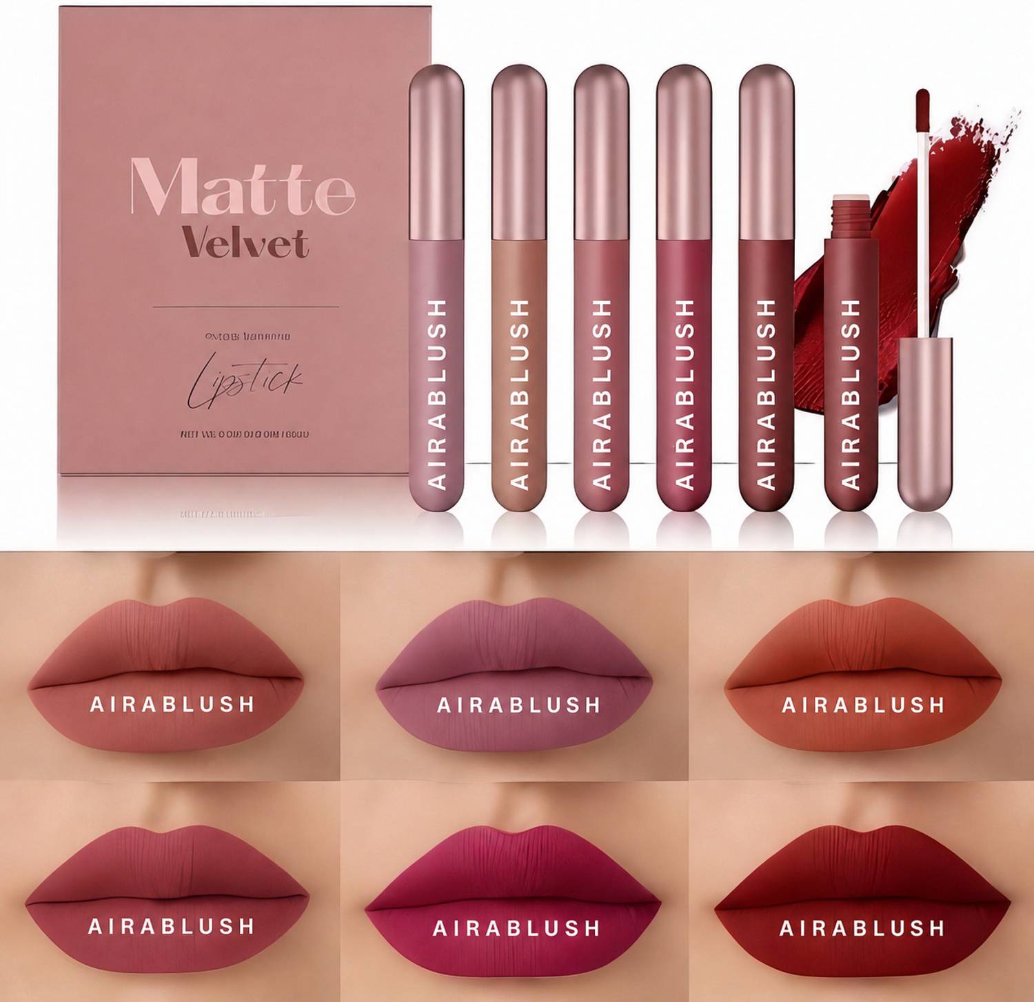 AIRABLUSH Forever Matte Long lasting Liquid Matte Lipsticks