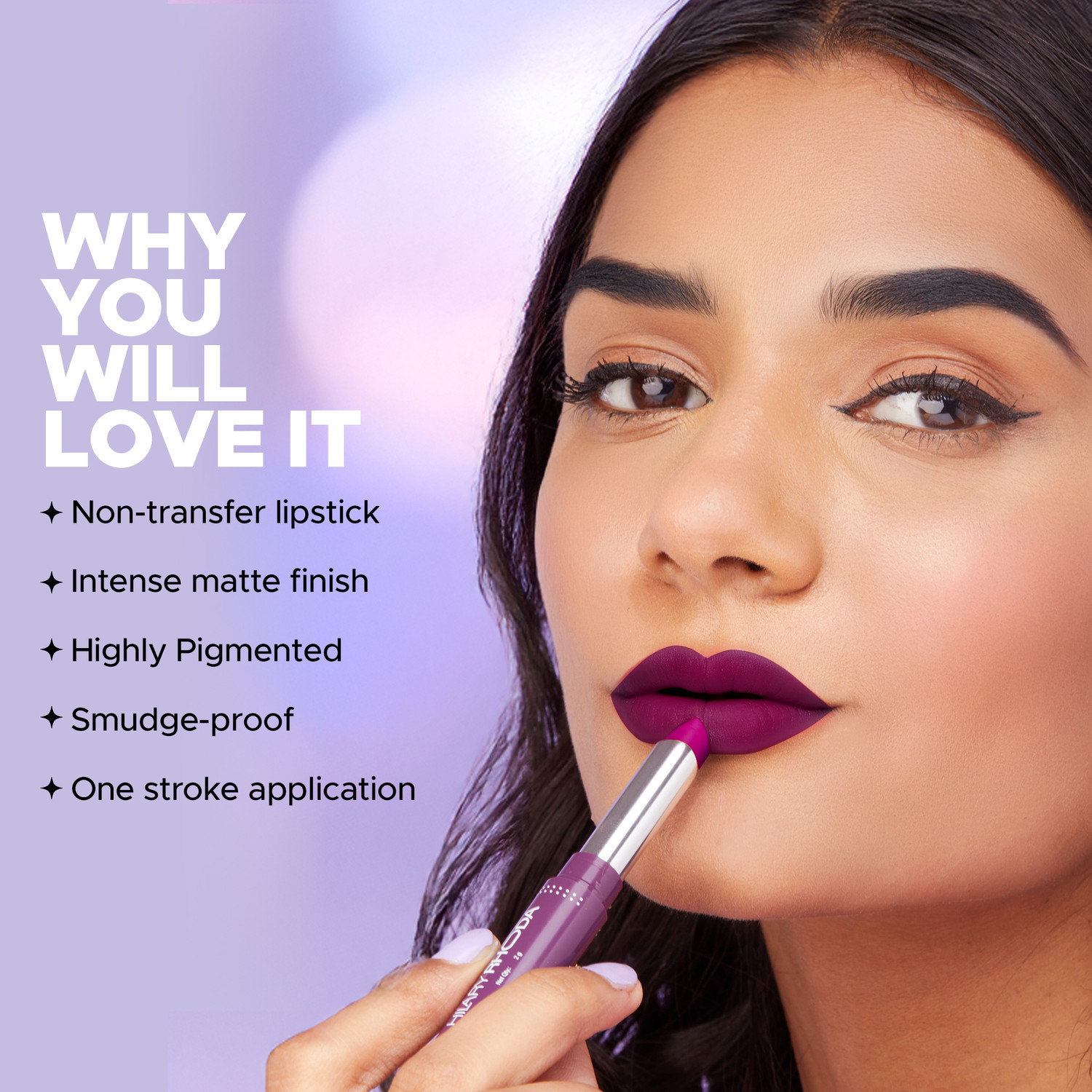 Image of Hilary Rhoda Pro Matte Non-Transfer Lipstick | Waterproof Lipstick | Non-Transfer Lipstick