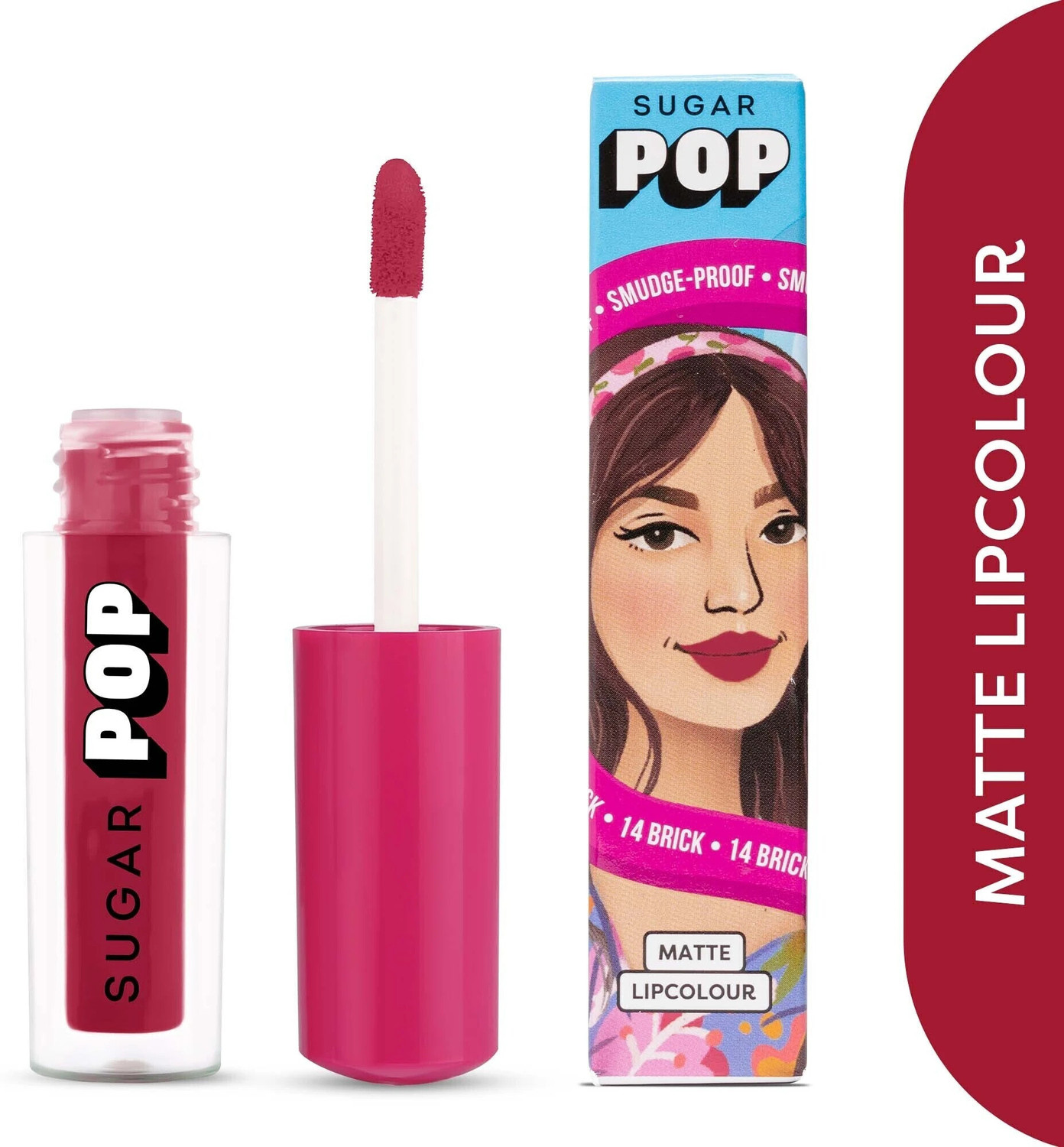 Image of SUGAR POP Matte Lipcolour 14 Brick - Super Matte | Lasts 8+ hours | Non-Drying
