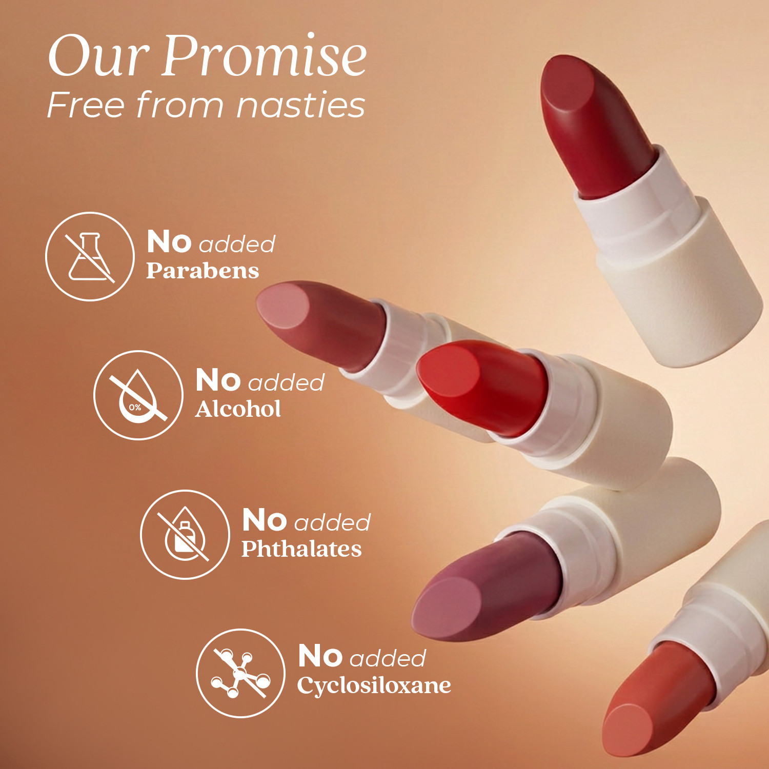 Image of Just Herbs Herb Enriched Lipstick Kit 8 Creamy Matte Lipsticks Travel Friendly