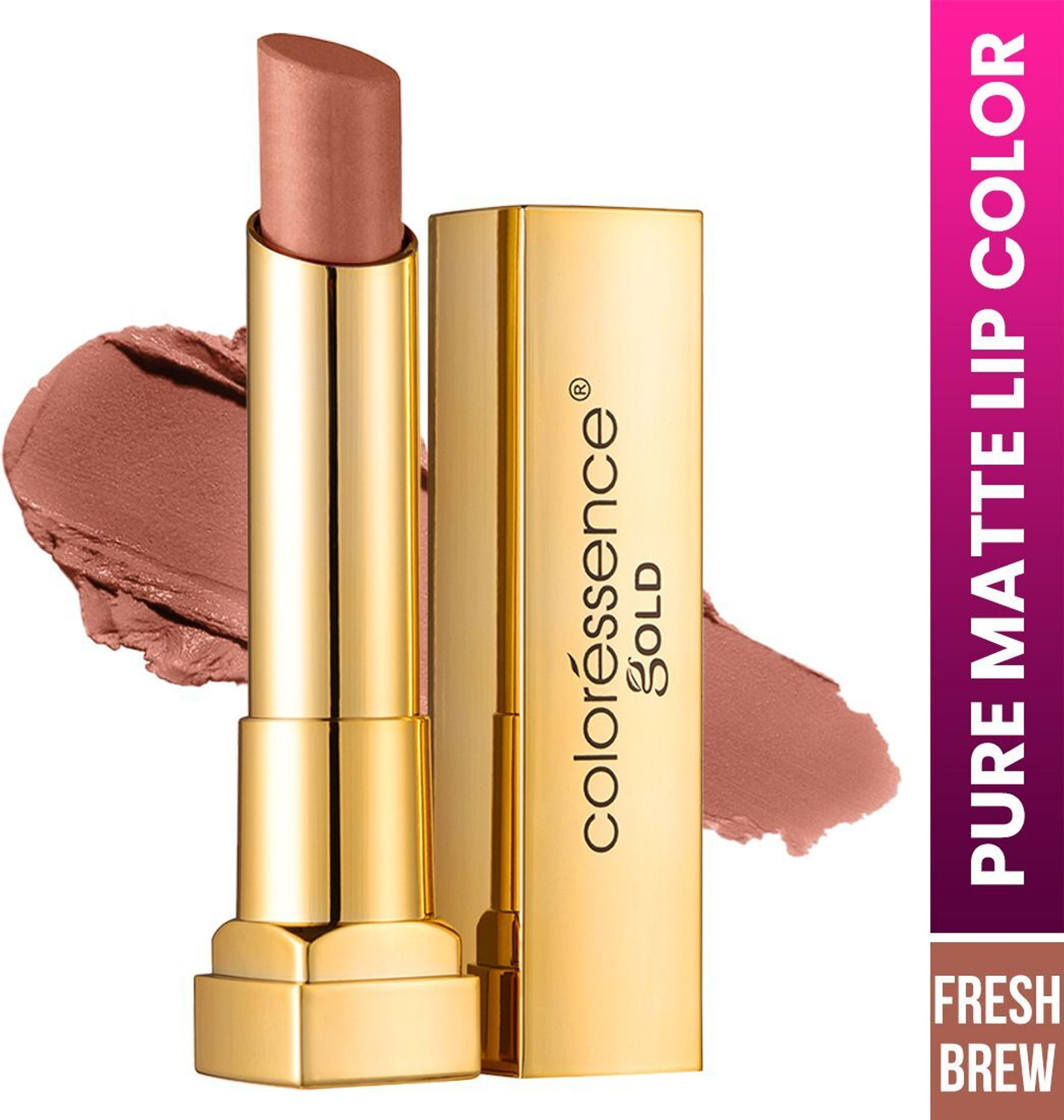 Image of COLORESSENCE Pure Matte Lipstick |Waterproof & Longlasting|Highly Pigmented |Gold Range V7