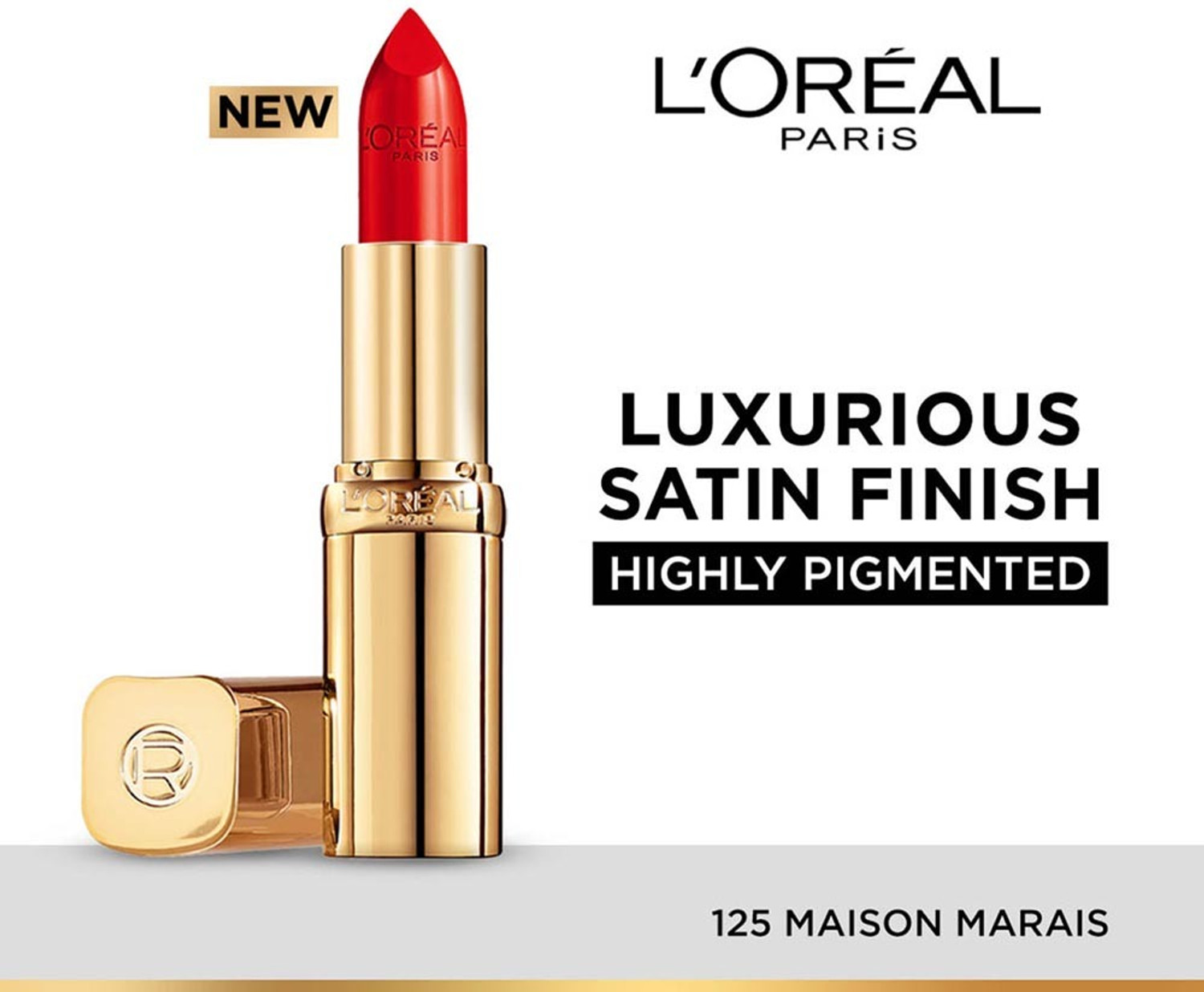 Image of L'Oreal Paris Color Riche Satin Lipstick- 125 Maison Marais,4.3 gm
