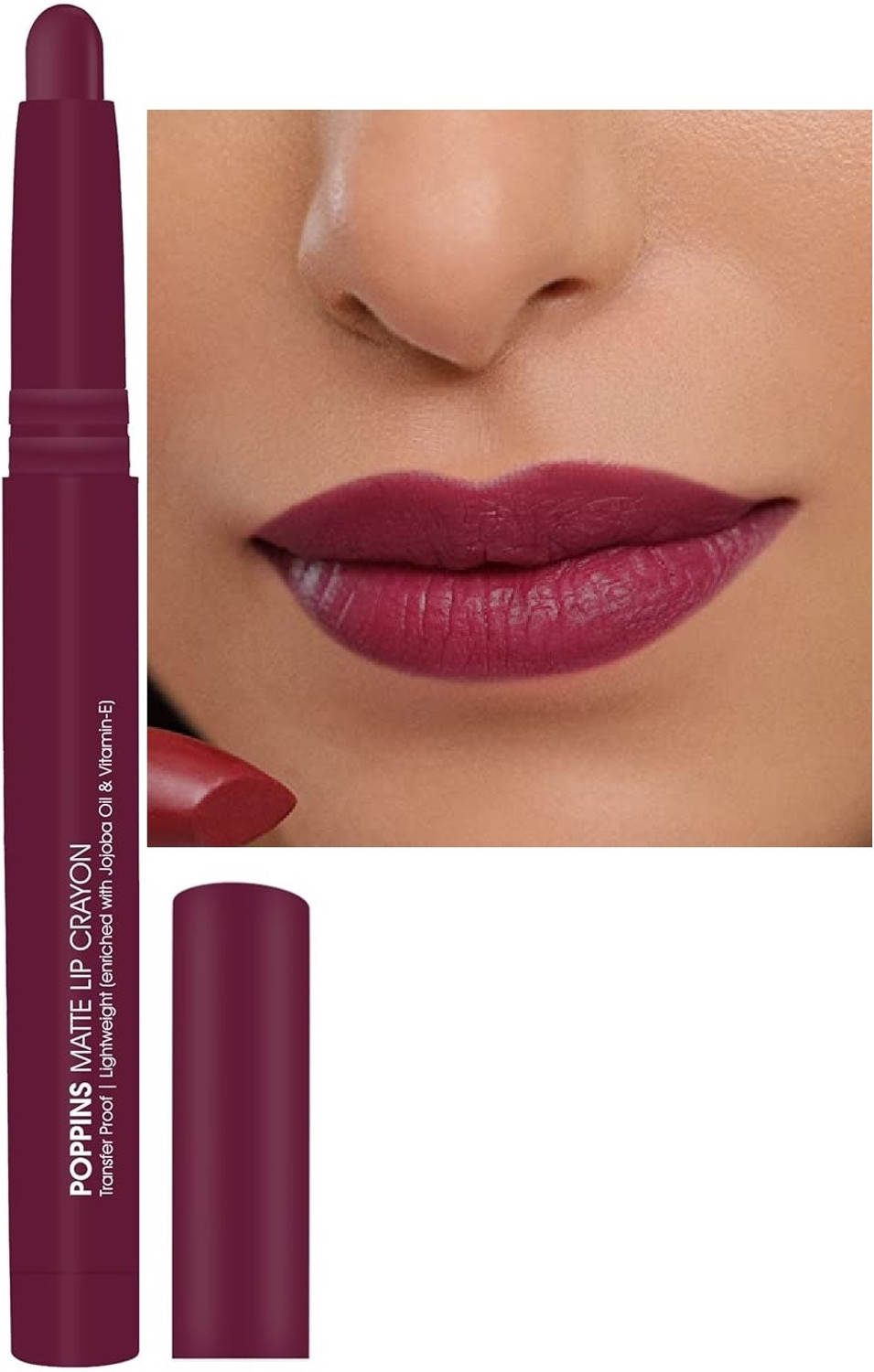Image of QWLEZ Best Wine Kiss Waterproof & Long-Lasting Matte Crayon Lipstick
