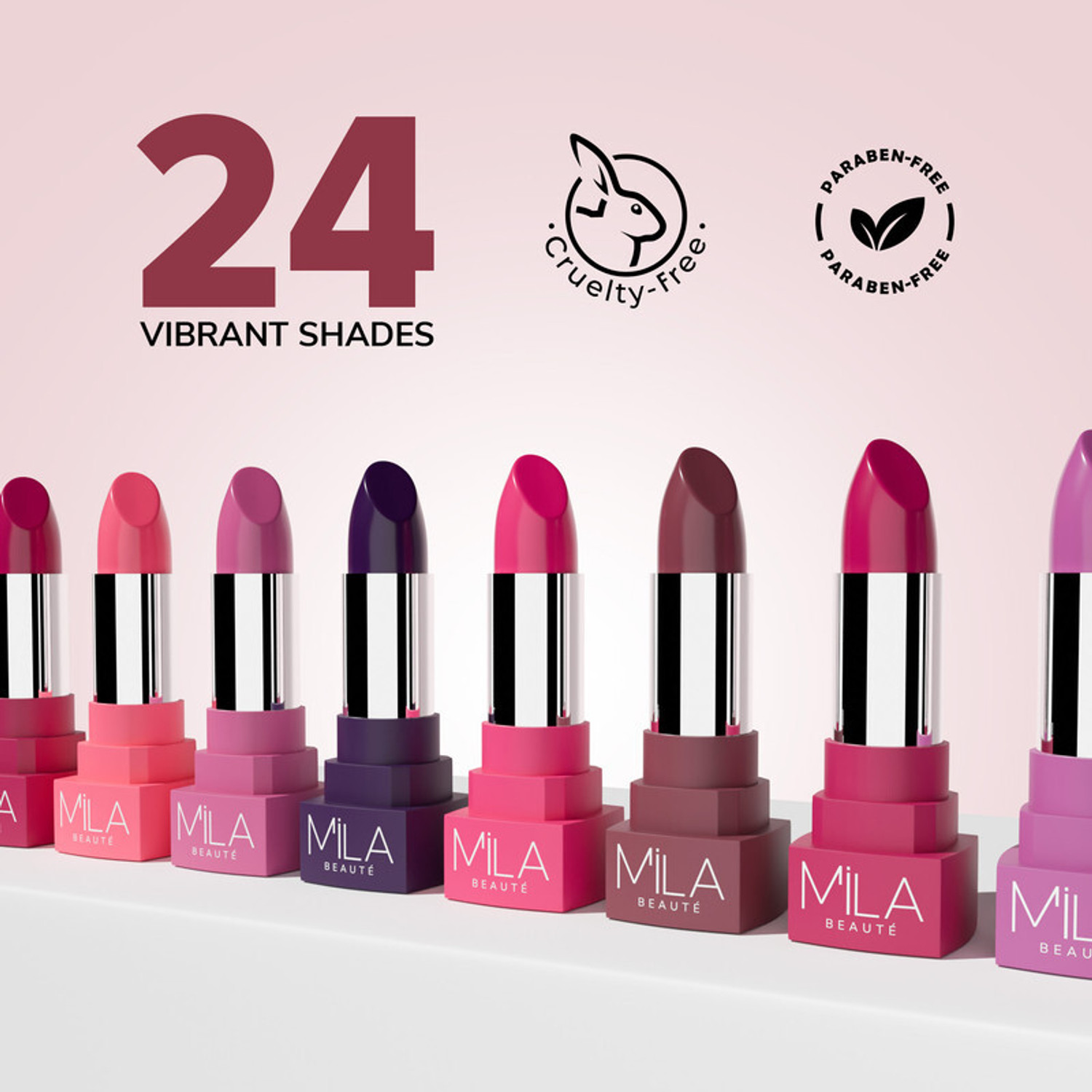 Image of mila beaute Matte Lipstick | Highly Pigmented & Lightweight Formula | Matte Finish |