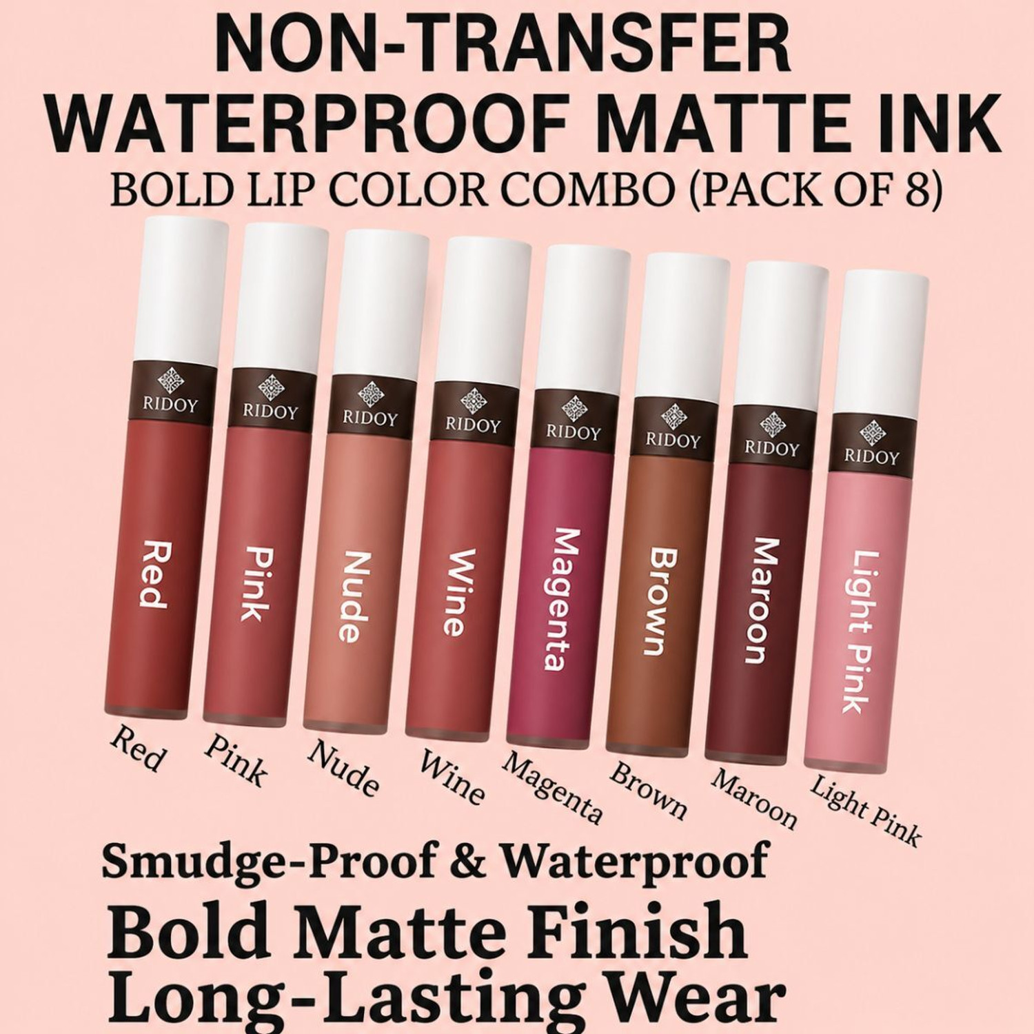 Image of Ridoy lipstick waterproof | Defined & Flawless Lip Finish - Encourages Consistent Lip