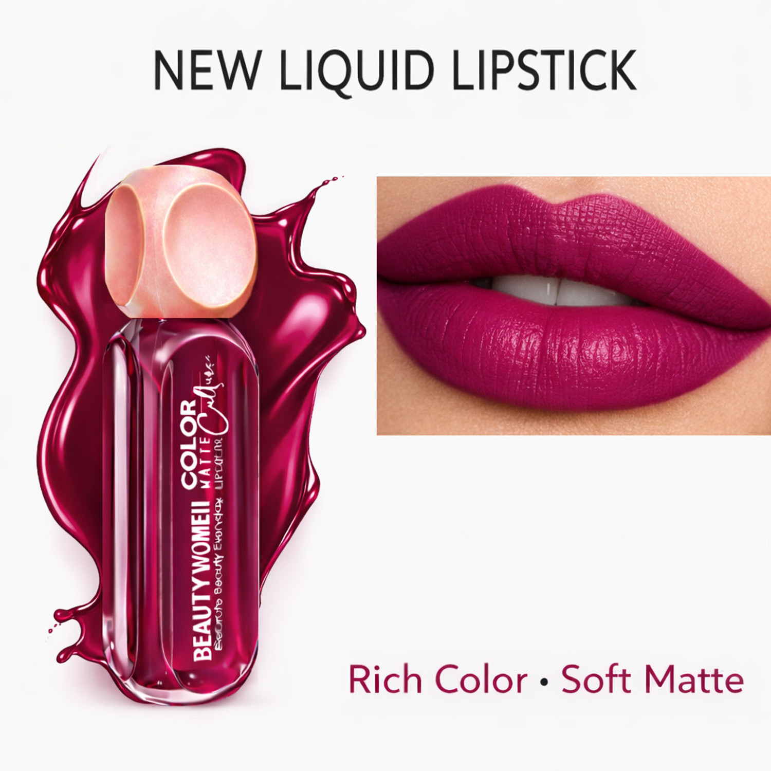 Image of BLUSHIS Liquid Matte Lipstick - Long lasting | Non Transfer | Water & Smudge-proof