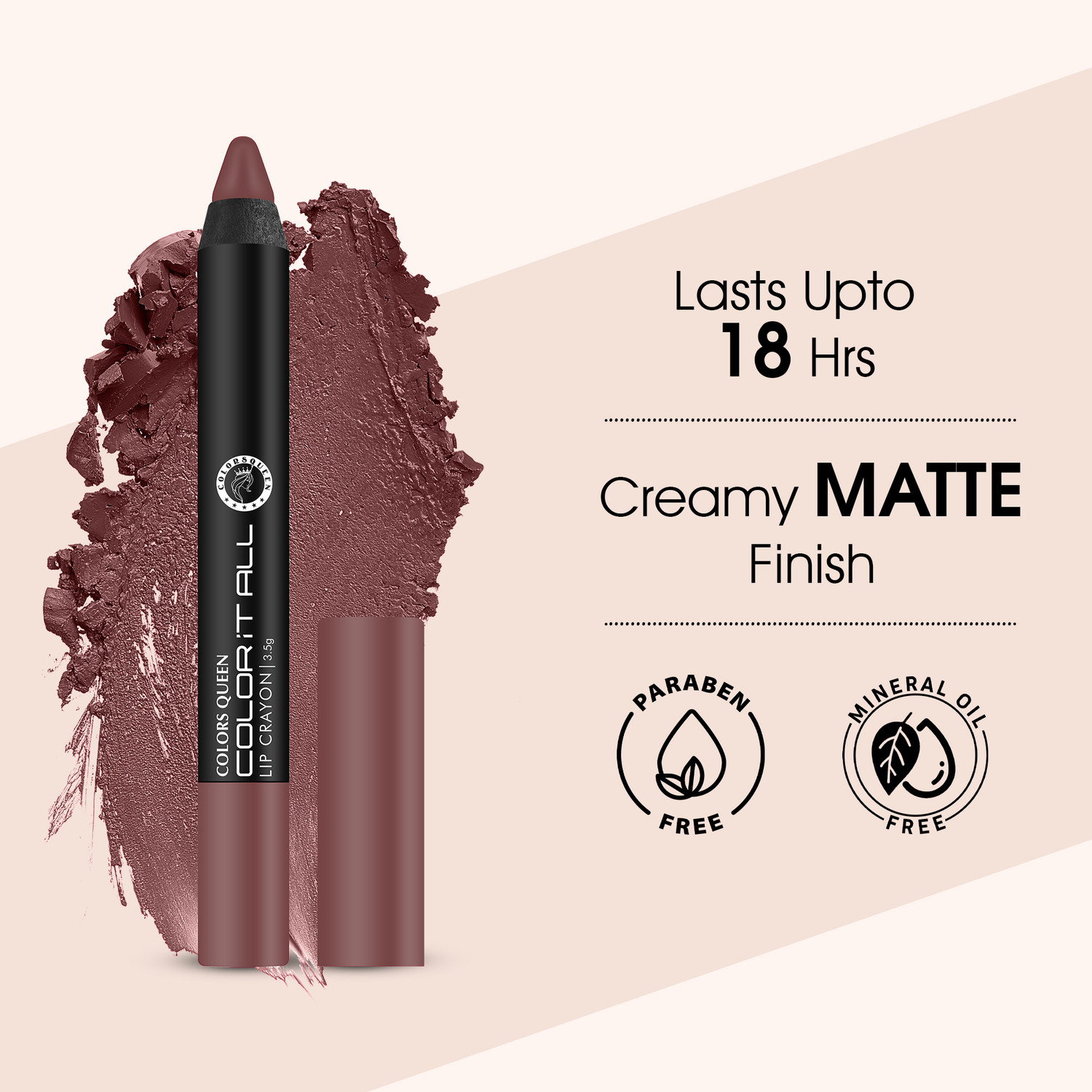 Image of COLORS QUEEN Color It All Lip Crayon Lipstick Combo Pack 3 & Get 1 Crayon, 1 Sharpener Free