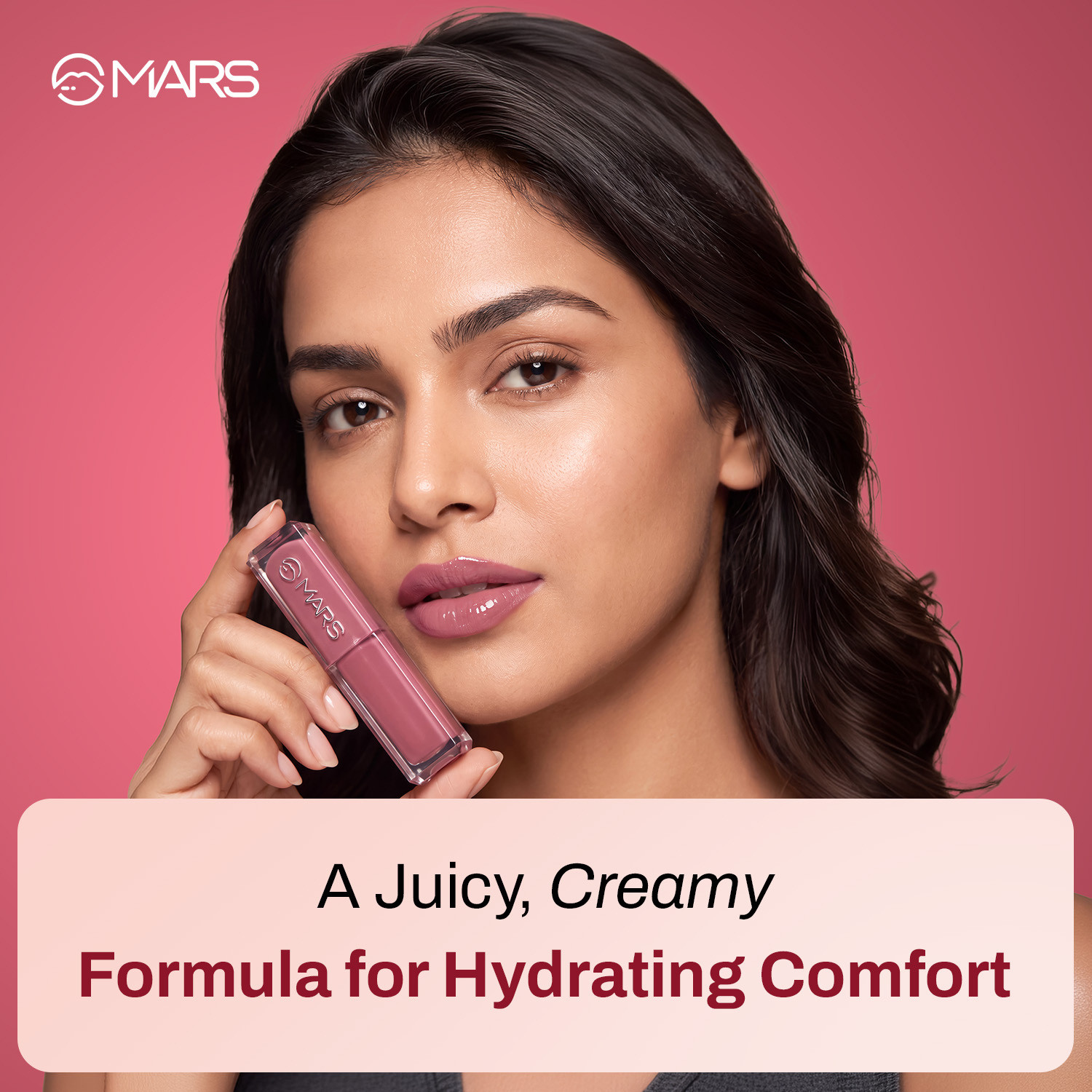 Image of MARS Crave creme Lipstick infused with Botanical Extracts & Vitamin E (07-ALLURE, 3 g)