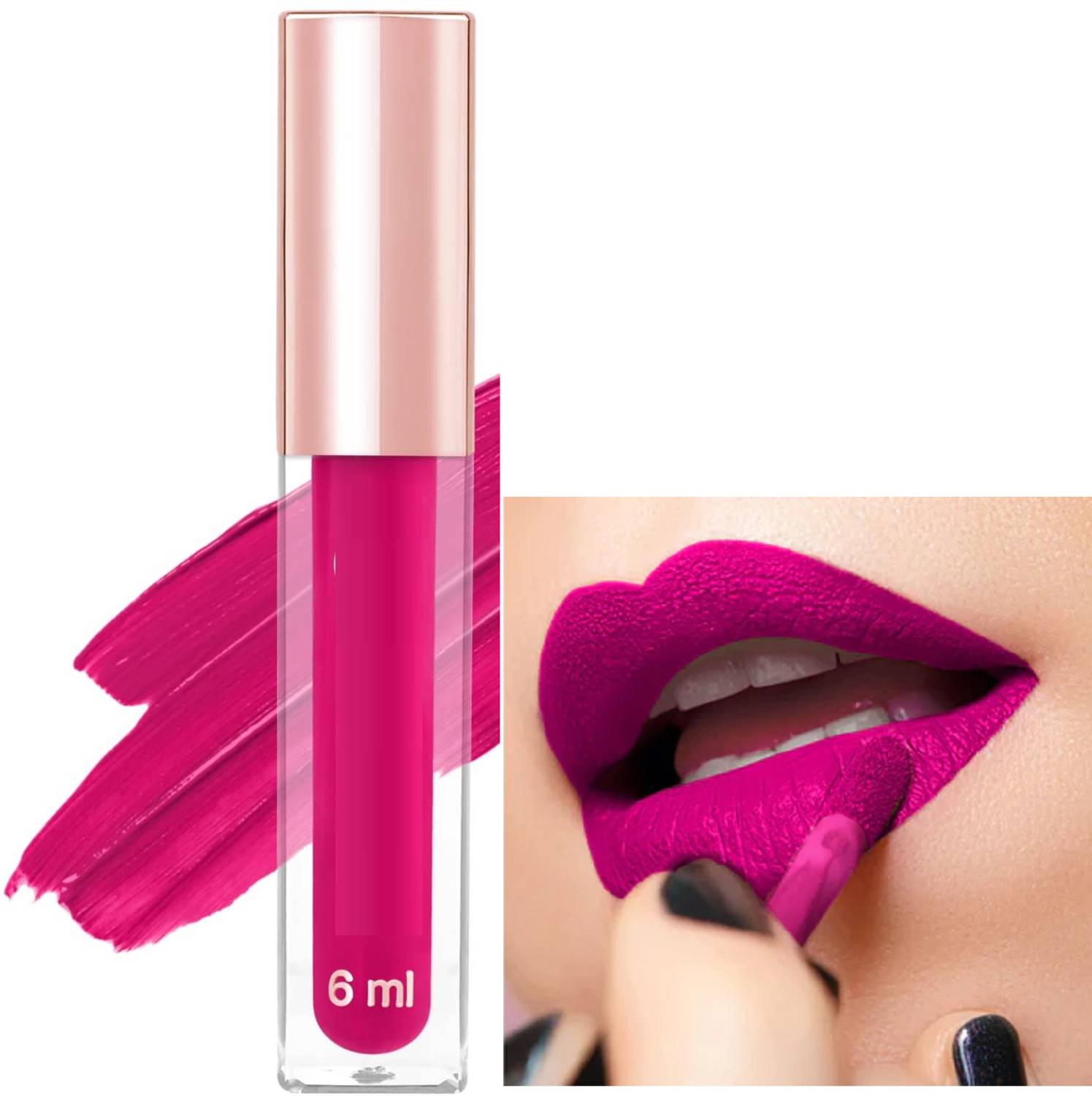 ADJD Velvet Non tansfer Smudge Proof Longlasting liquid Matte Dark pink