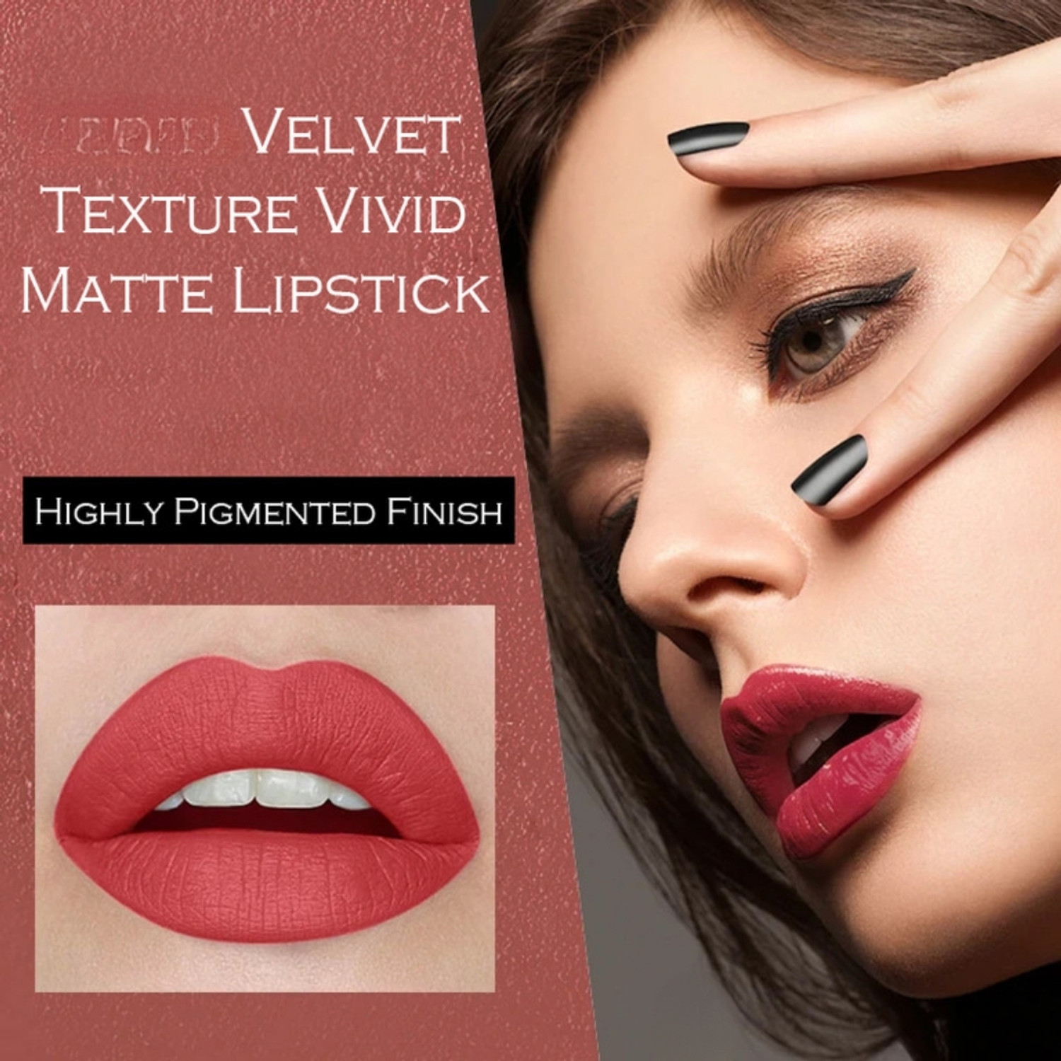 Image of Flemmi Elegant 8 pcs Matte Lipstick - Intense Pigment, Smooth Finish