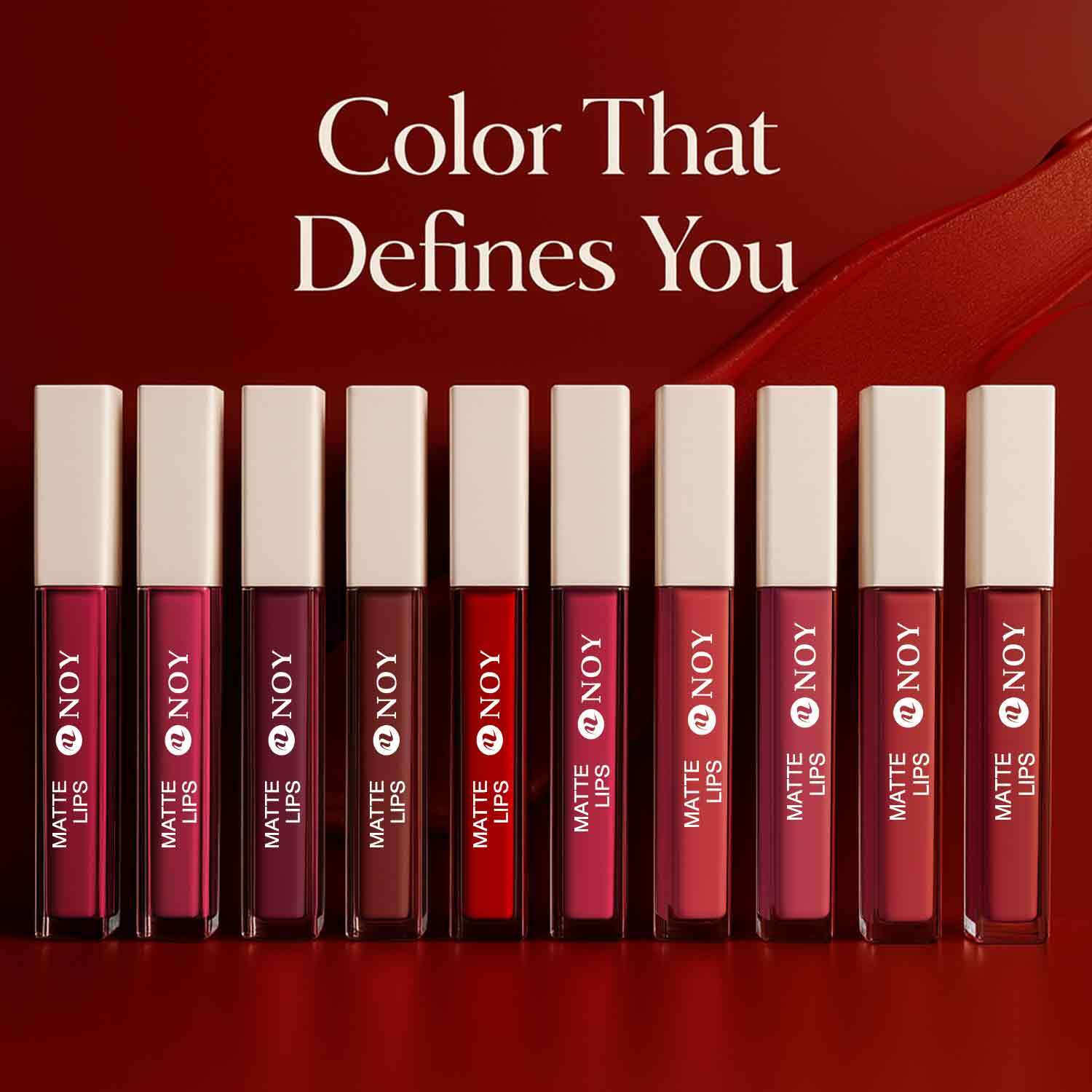 Image of NOY Liquid Matte Lipstick Combo Ultra Stay Soft Matte Vivid Shades Liquid Lipstick