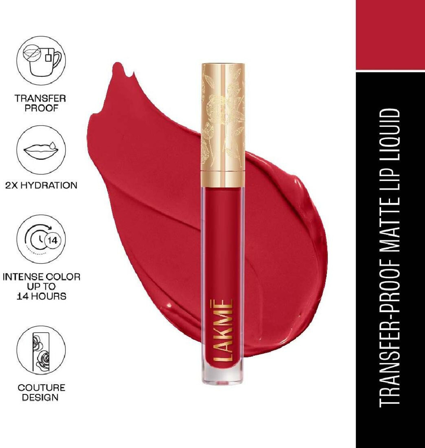 Image of Lakme Rouge Bloom Matte Lip Liquid Carnation Craze 101