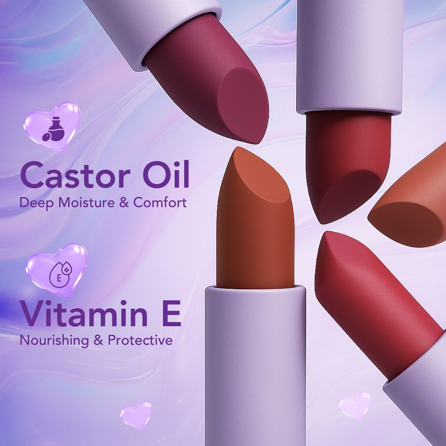 Image of BLUE HEAVEN Love Capsule Powder Matte Lipstick |Midnight Berry, 4gm