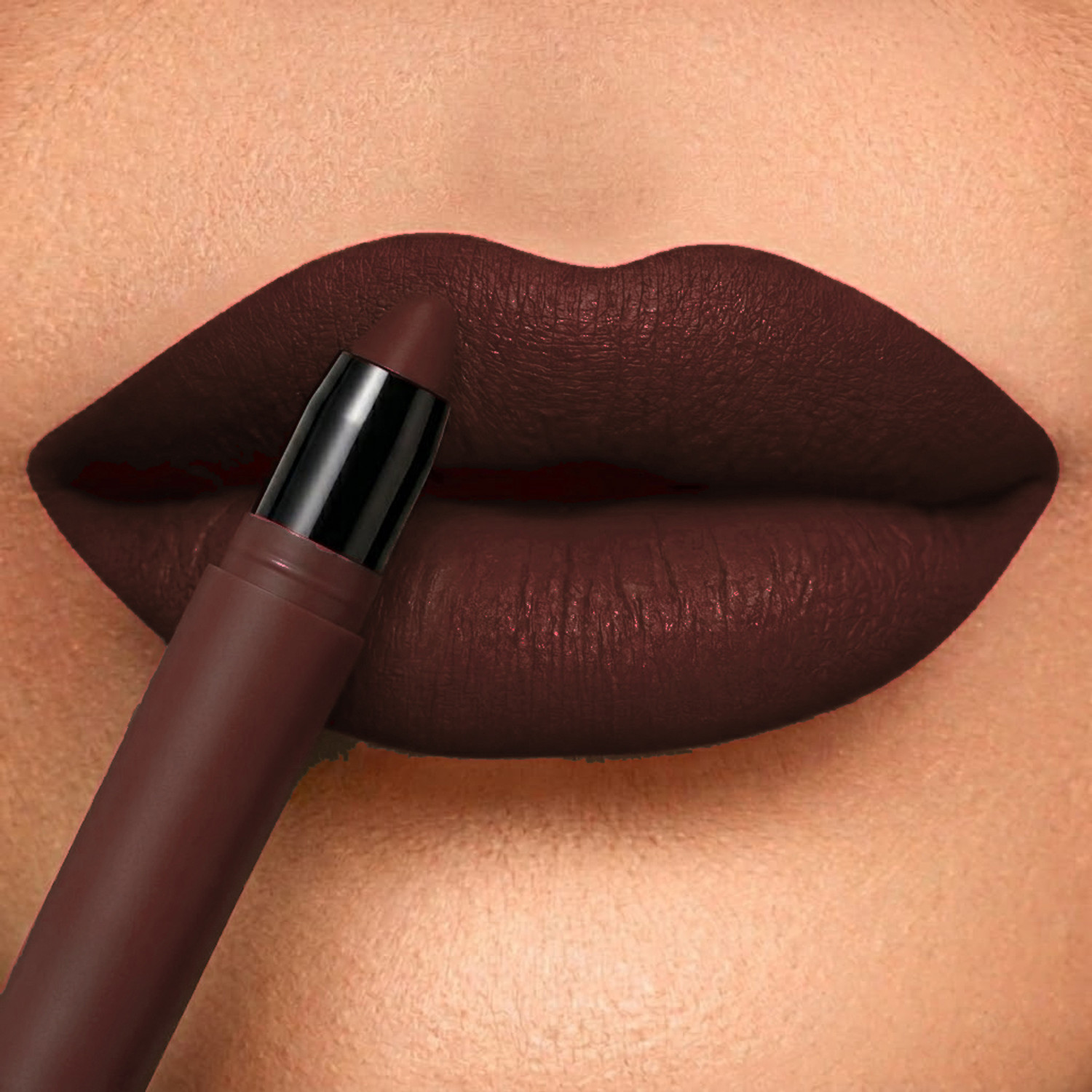 Image of EVERERIN CHOCOLATE BROWN Crayon Lipstick Smooth Matte Finish Long Lasting Lip Color