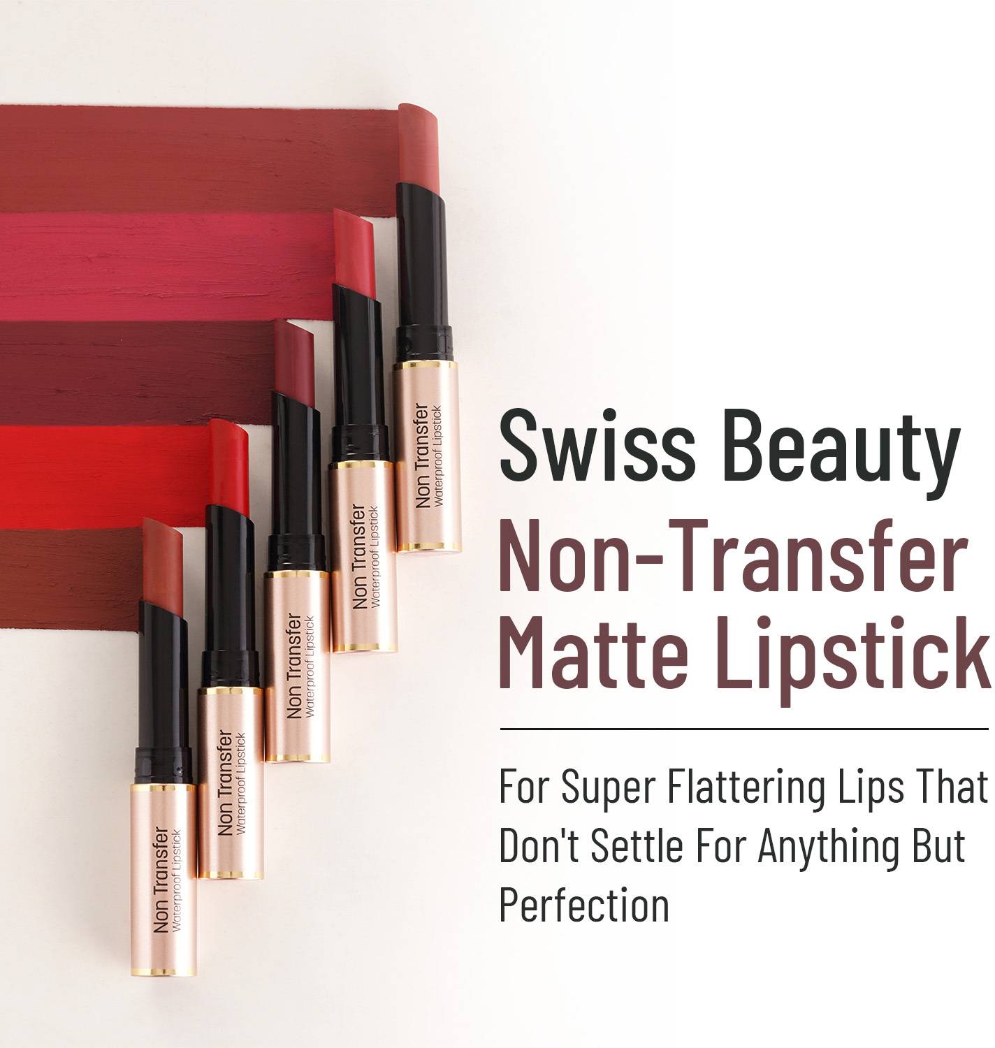 SWISS BEAUTY Non Transfer Waterproof Lipstick - Image 2